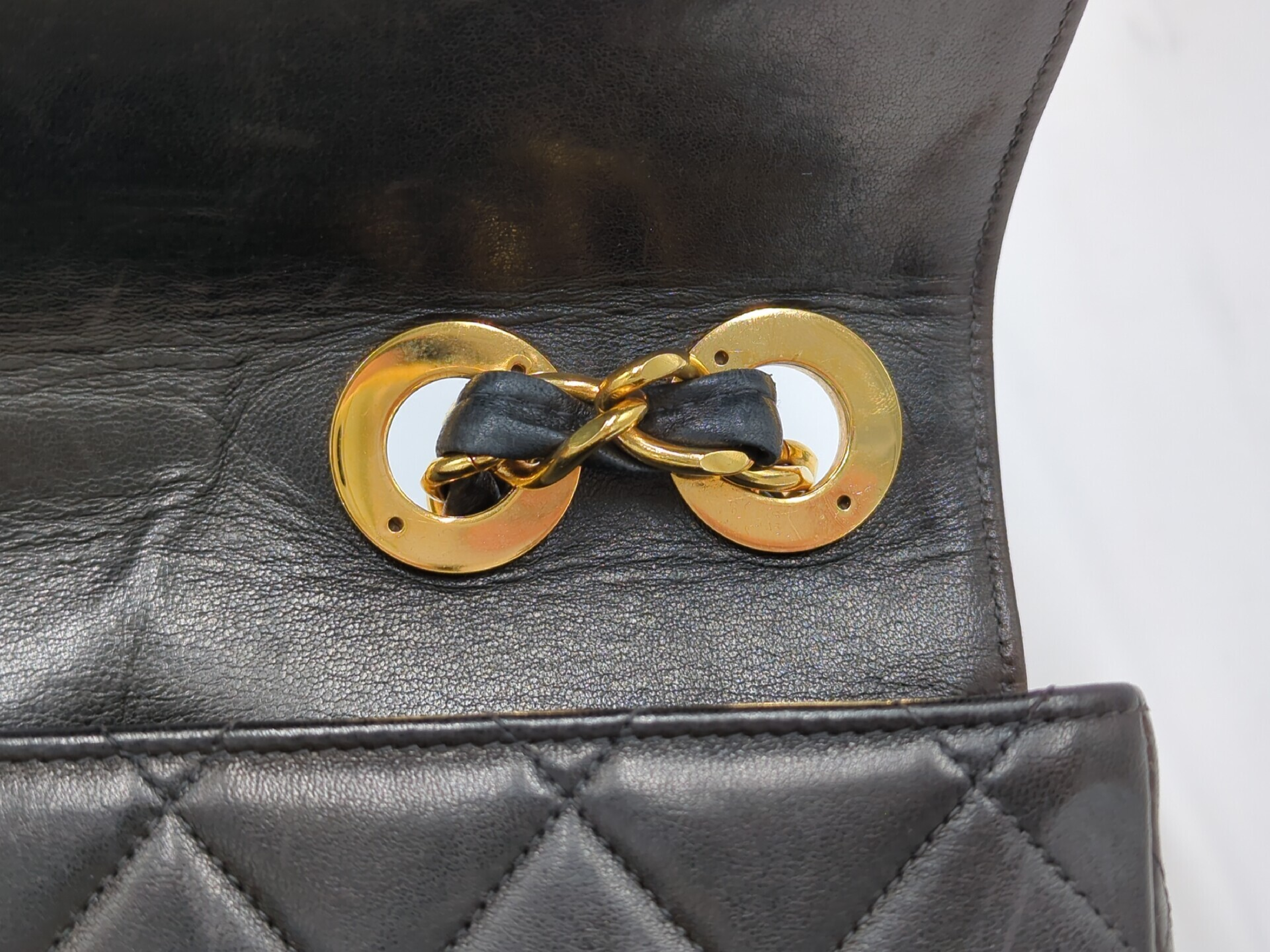 Lambskin Large Matelassé 30 Black with Gold Hardware, Series 4 Shoulder Bag — view 8