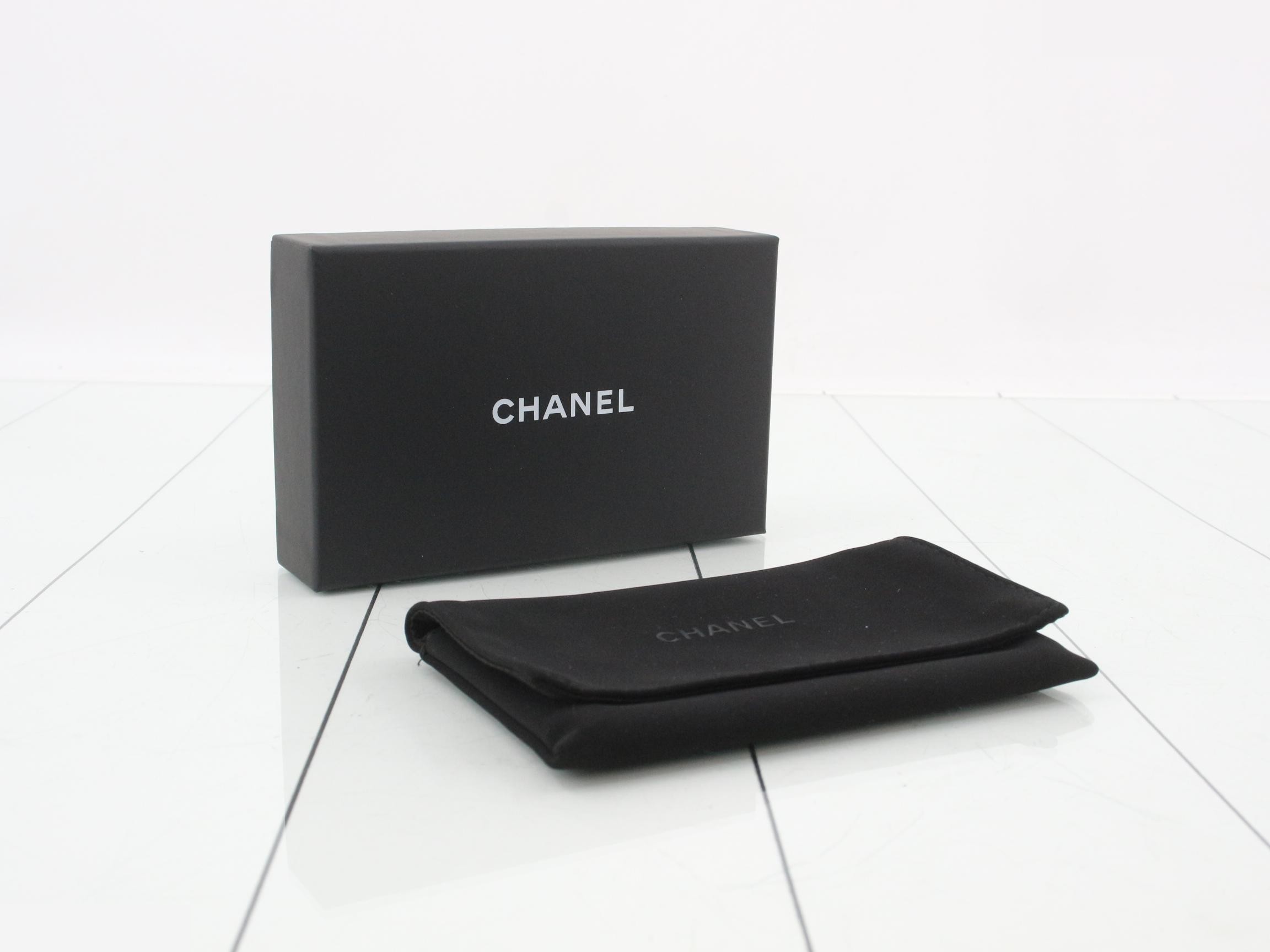 Matelassé Mini Wallet, Caviar Leather, Black with Silver Hardware, Random Number — view 5