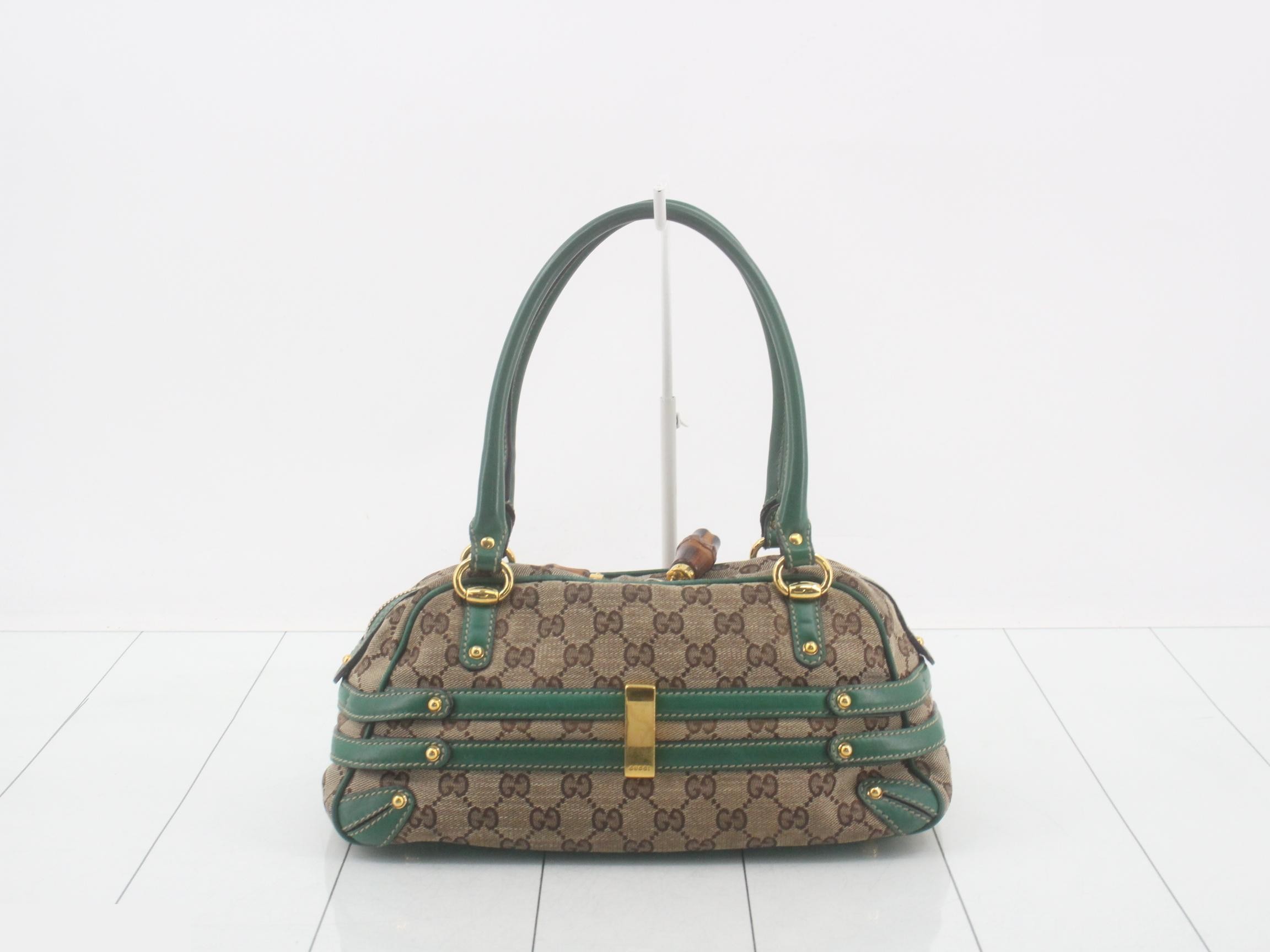 GG Canvas Bamboo Leather Semi-Shoulder Bag — view 2