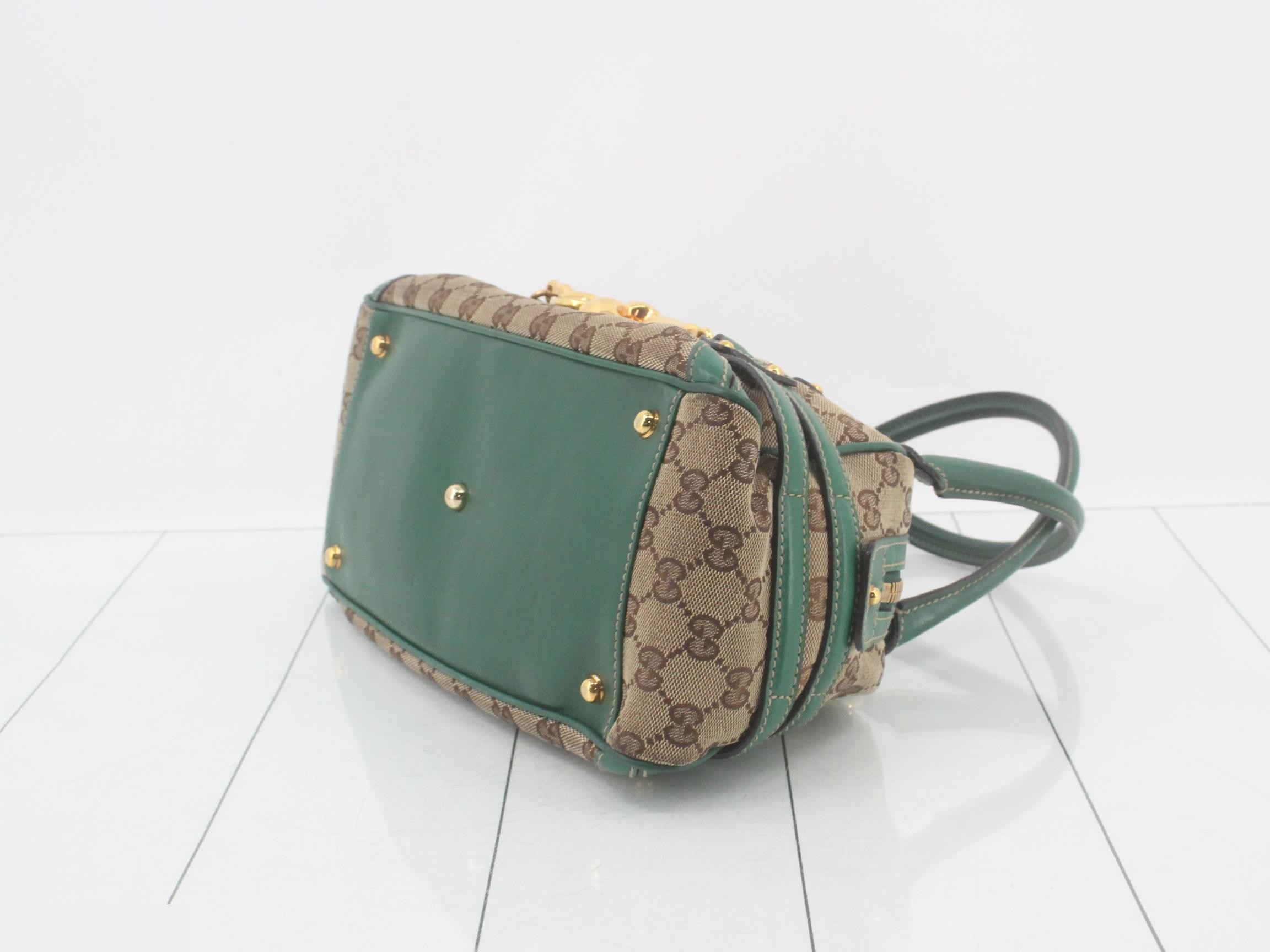 GG Canvas Bamboo Leather Semi-Shoulder Bag — view 6