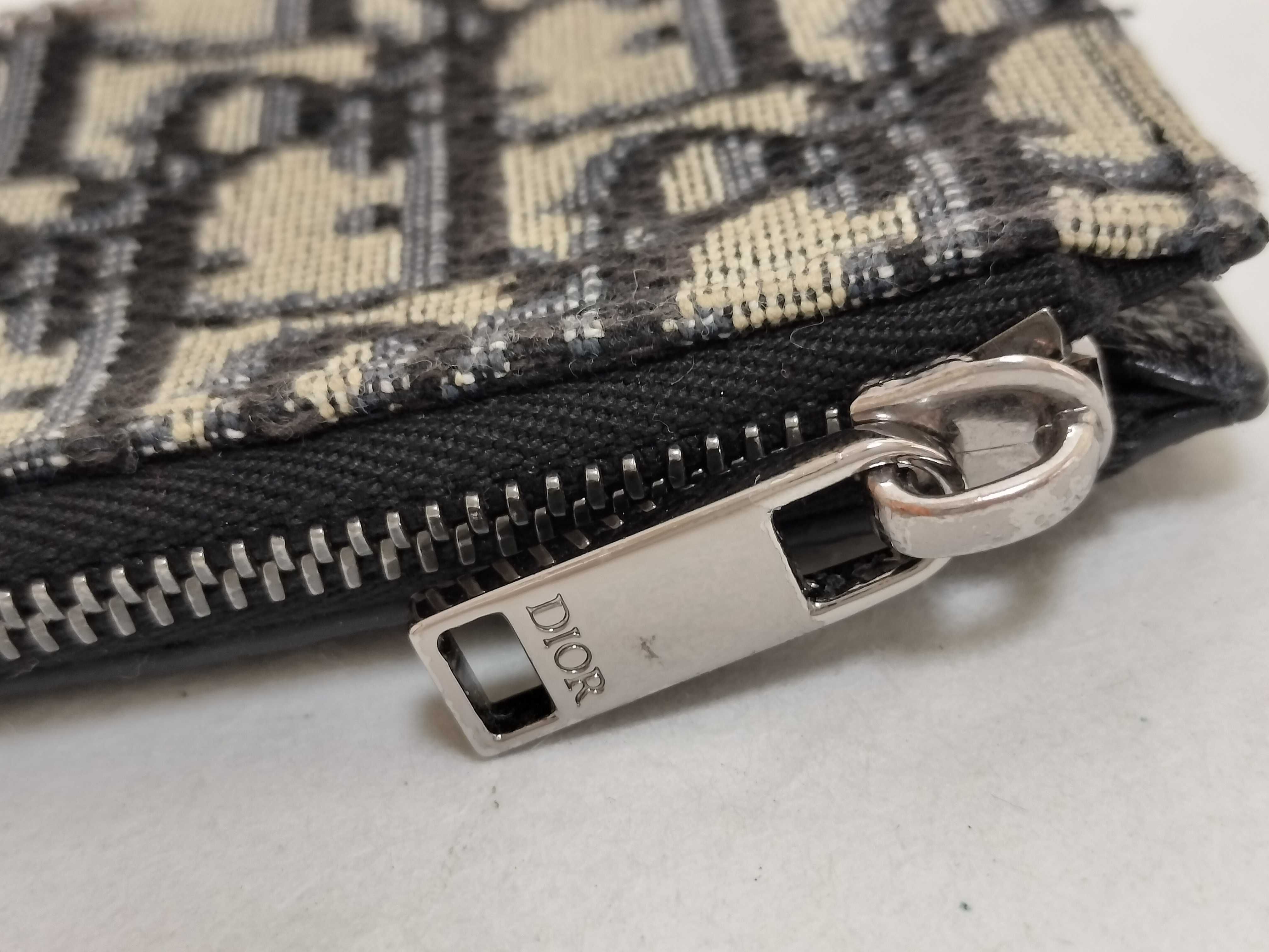 Trotter Dior Oblique Fragment Zip Pouch 12-BO-0271 Coin Case — view 8