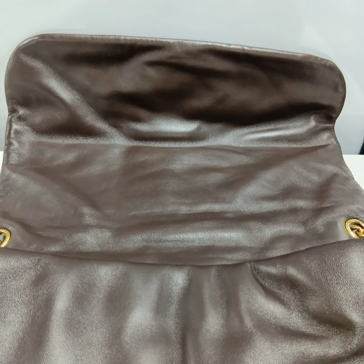 Jamie Leather Chain Shoulder Bag, Brown, 805859 — view 14
