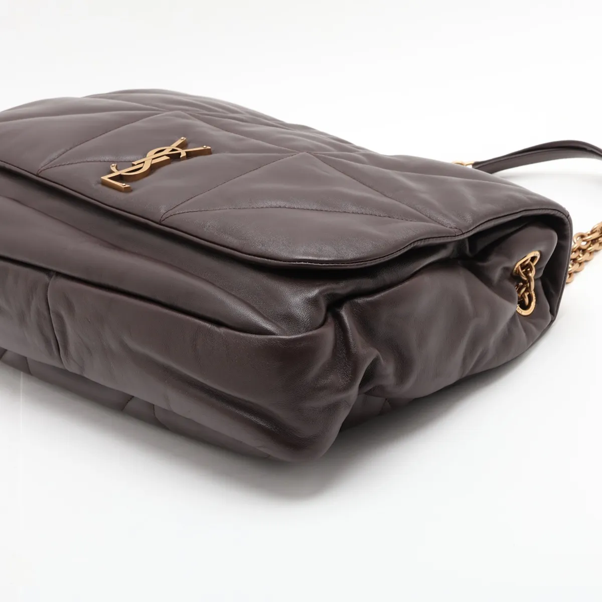 Jamie Leather Chain Shoulder Bag, Brown, 805859 — view 3