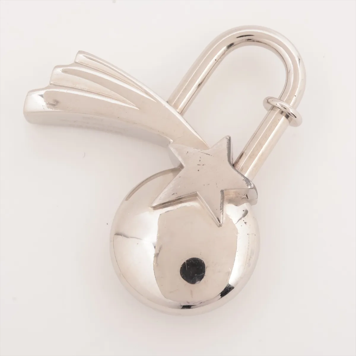 Shooting Star padlock 1999 charm, GP silver, dents, — view 2