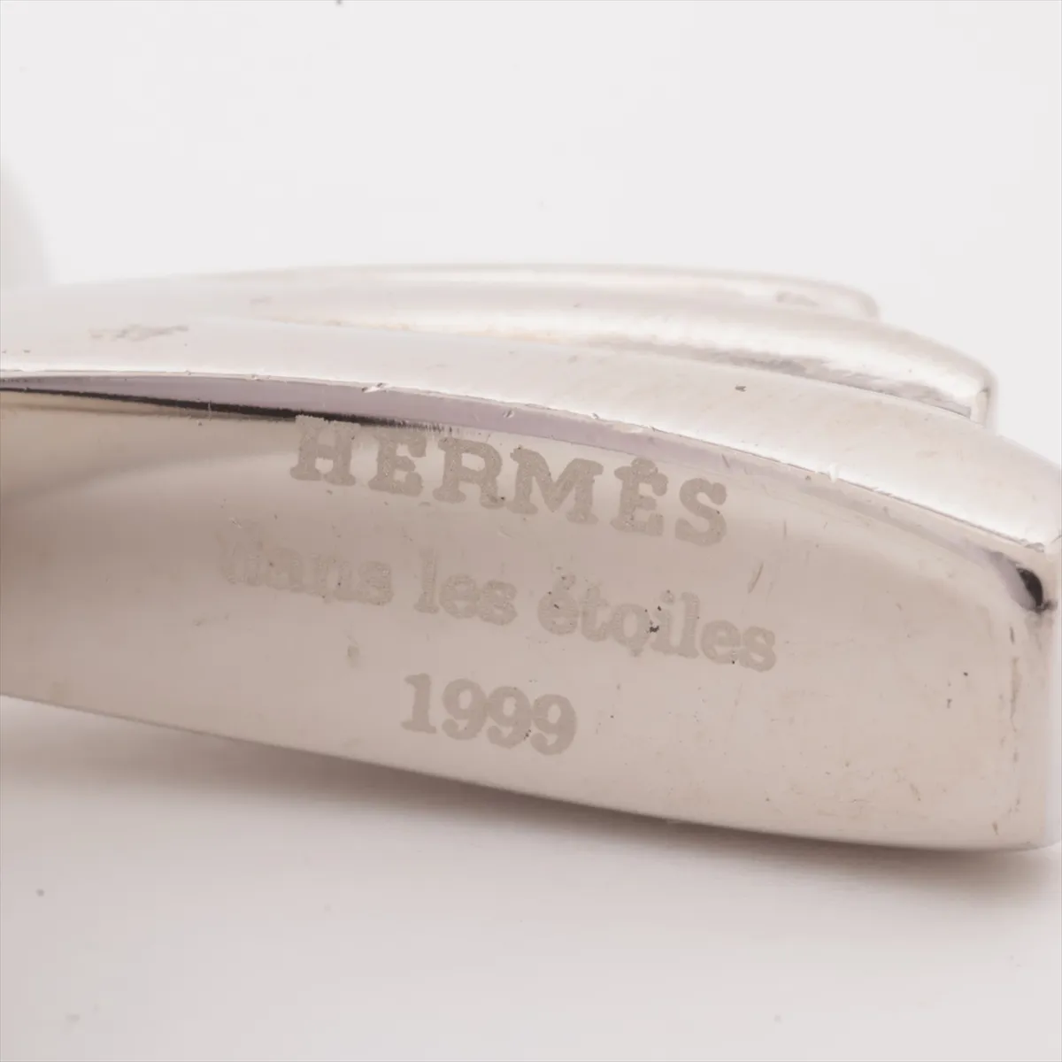 Shooting Star padlock 1999 charm, GP silver, dents, — view 3