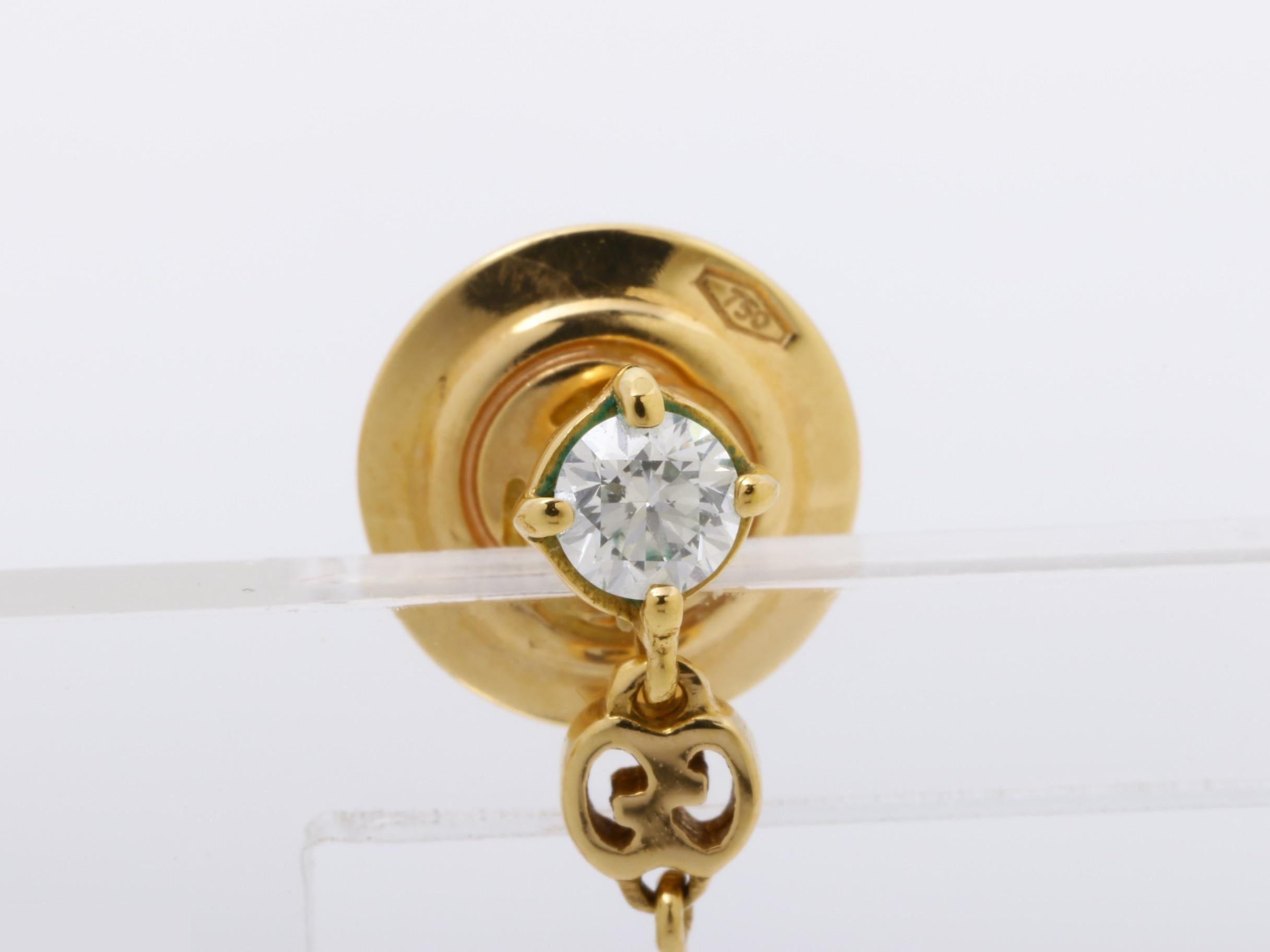 Au750PG Diamond Diamantissima Earrings, Box Included, 2.4g — view 2