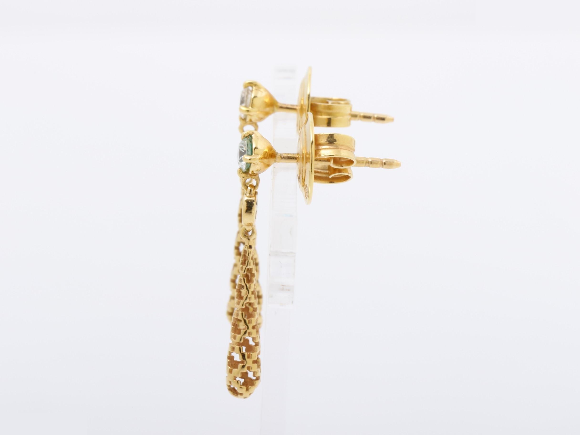 Au750PG Diamond Diamantissima Earrings, Box Included, 2.4g — view 5
