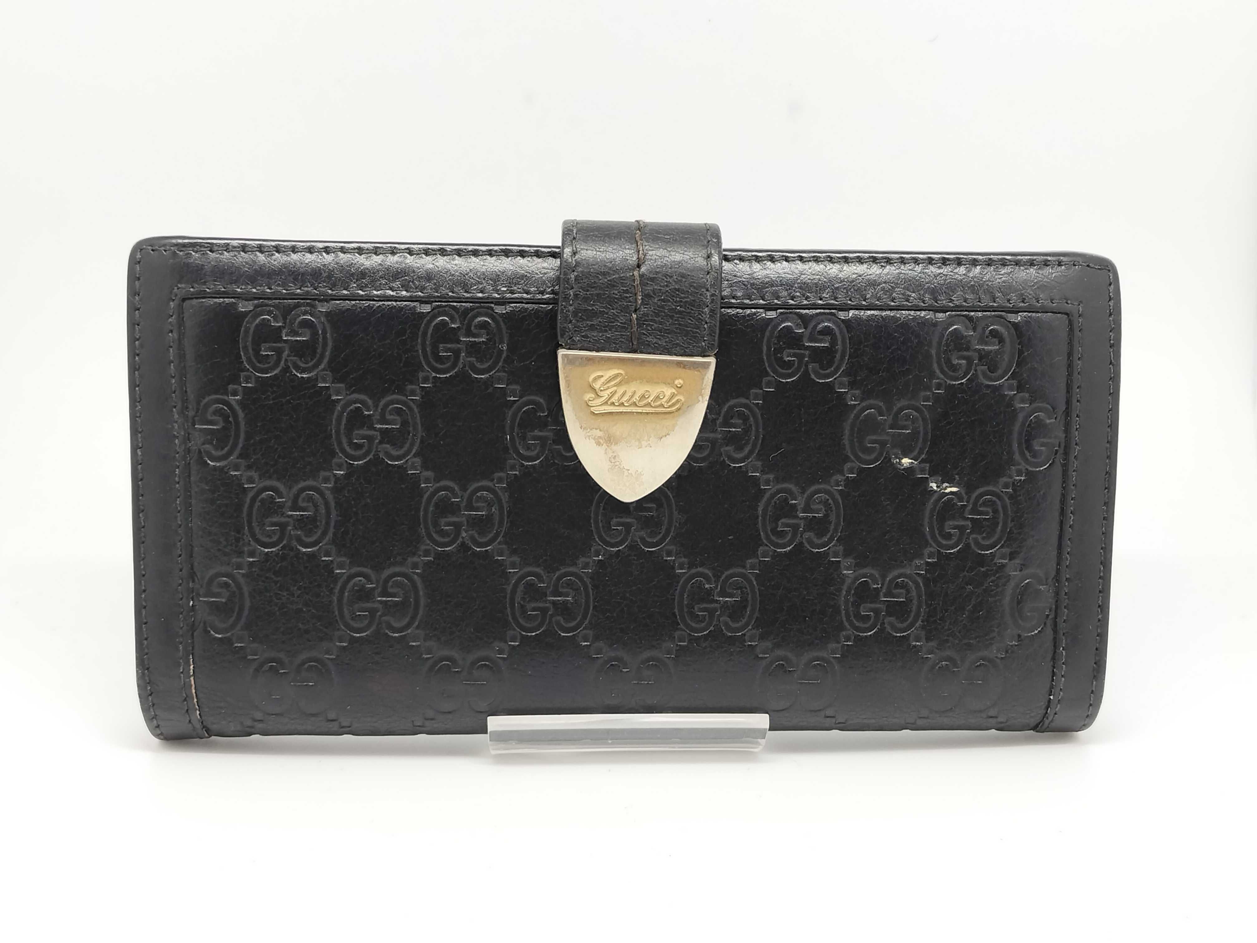 Guccissima Leather Double Snap Long Wallet