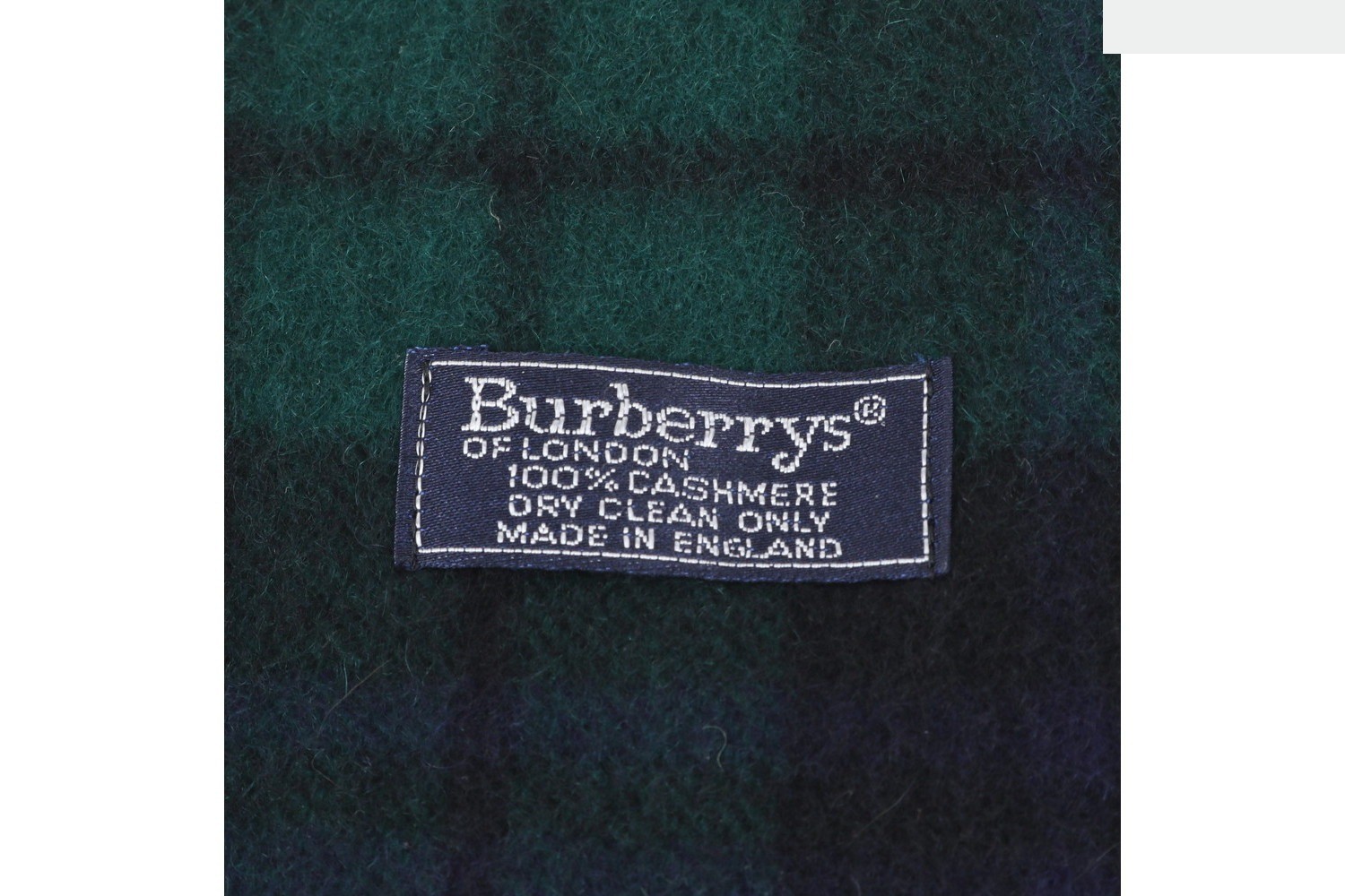 Tag attached, 100% cashmere, Nova Check pattern scarf. — view 3
