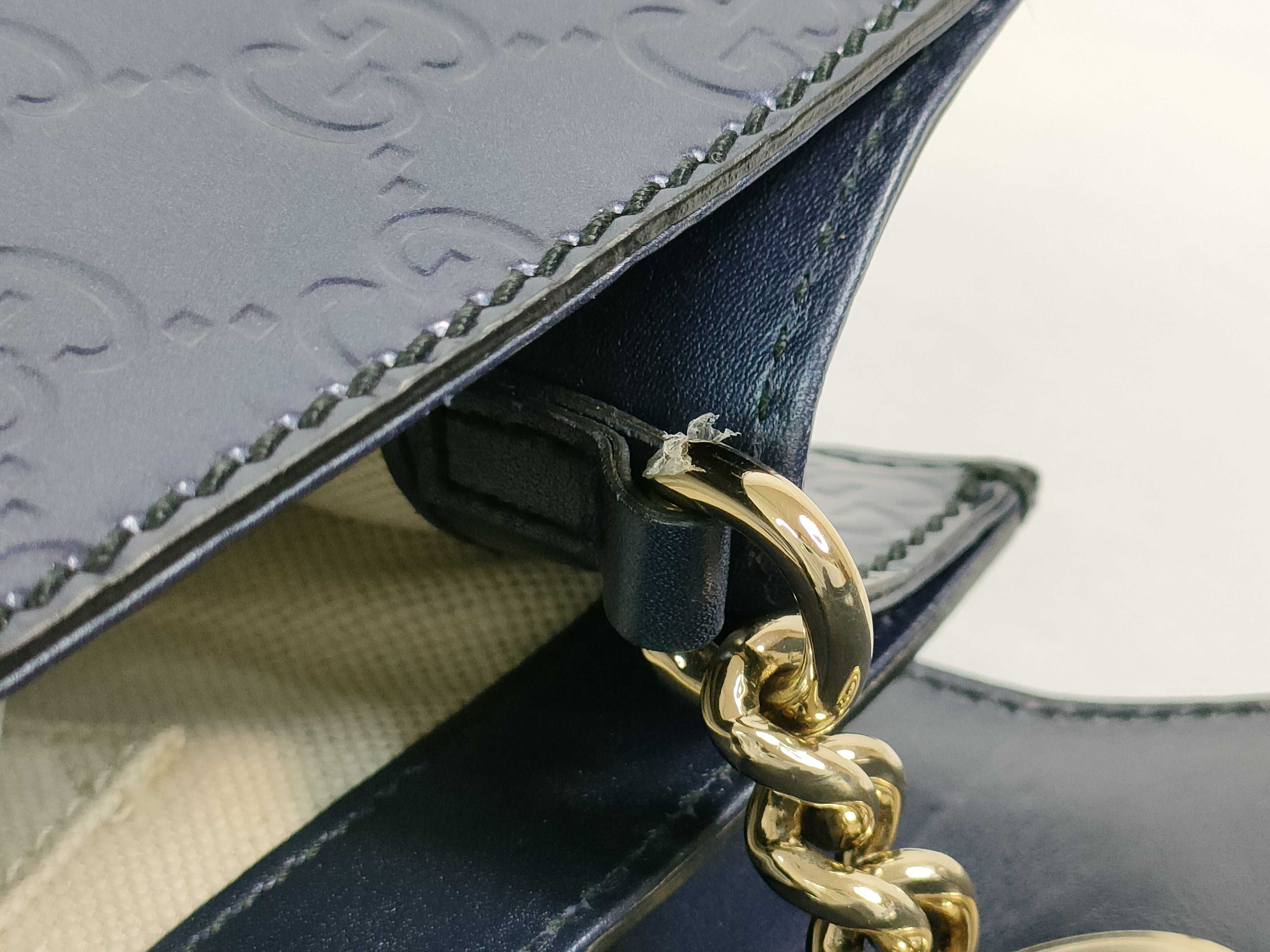 DU- Guccissima Emily Patent Chain Shoulder Bag Purple 295402 Shoulder Bag — view 5