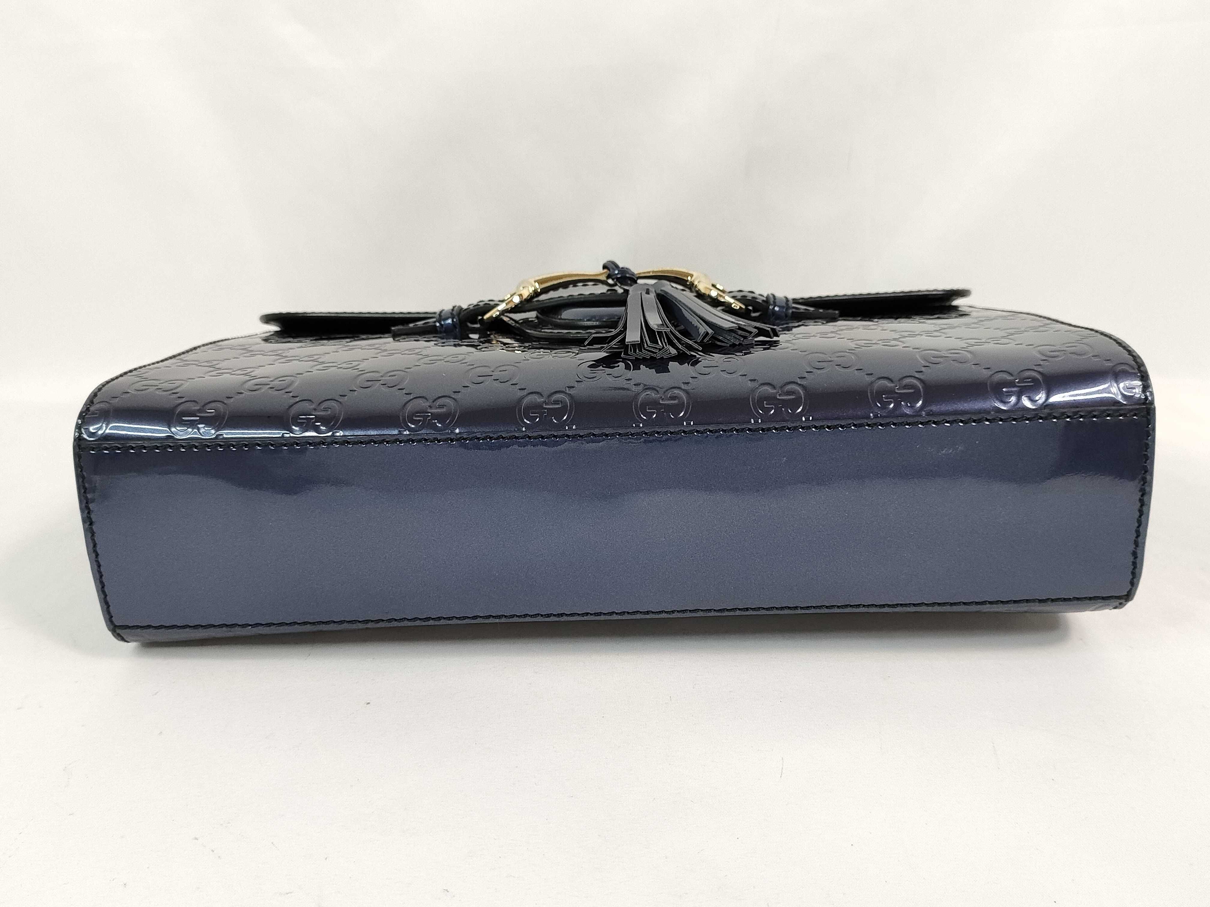 DU- Guccissima Emily Patent Chain Shoulder Bag Purple 295402 Shoulder Bag — view 7