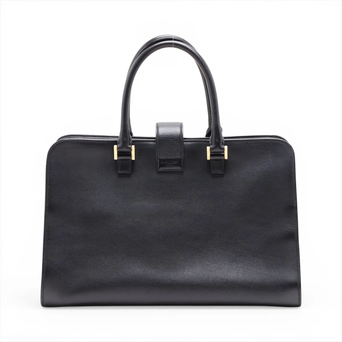 Cabas Leather 2-Way Handbag, Black, 357394 — view 2