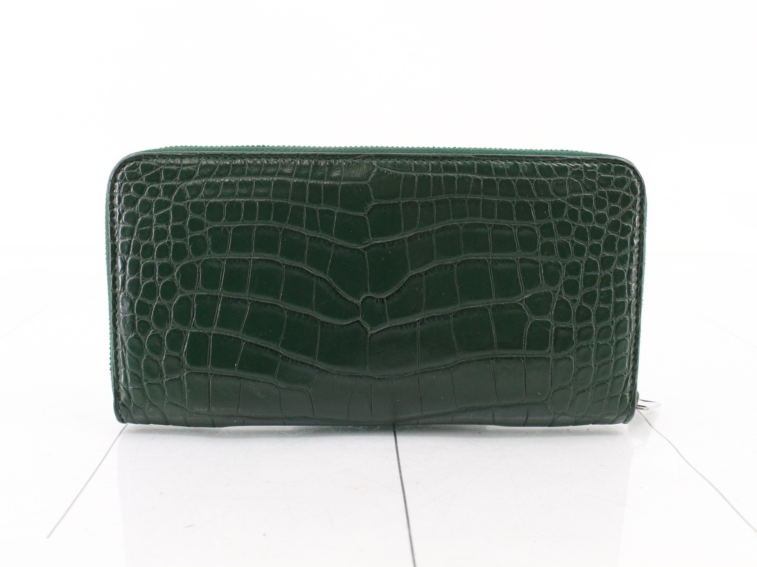 Crocodile Round Zip Long Wallet with IC Tag, Comes with Dust Bag and Box — view 2