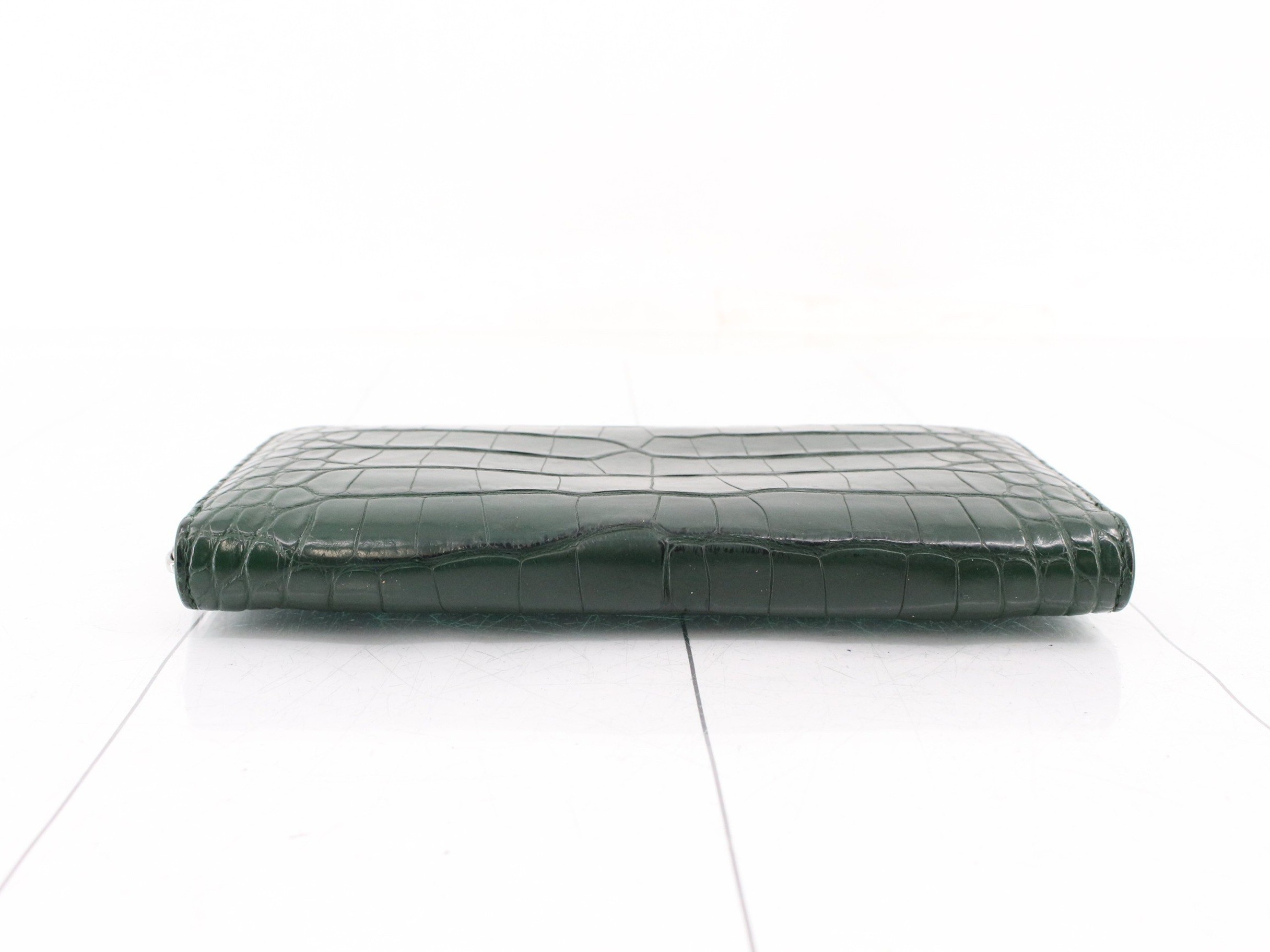 Crocodile Round Zip Long Wallet with IC Tag, Comes with Dust Bag and Box — view 3