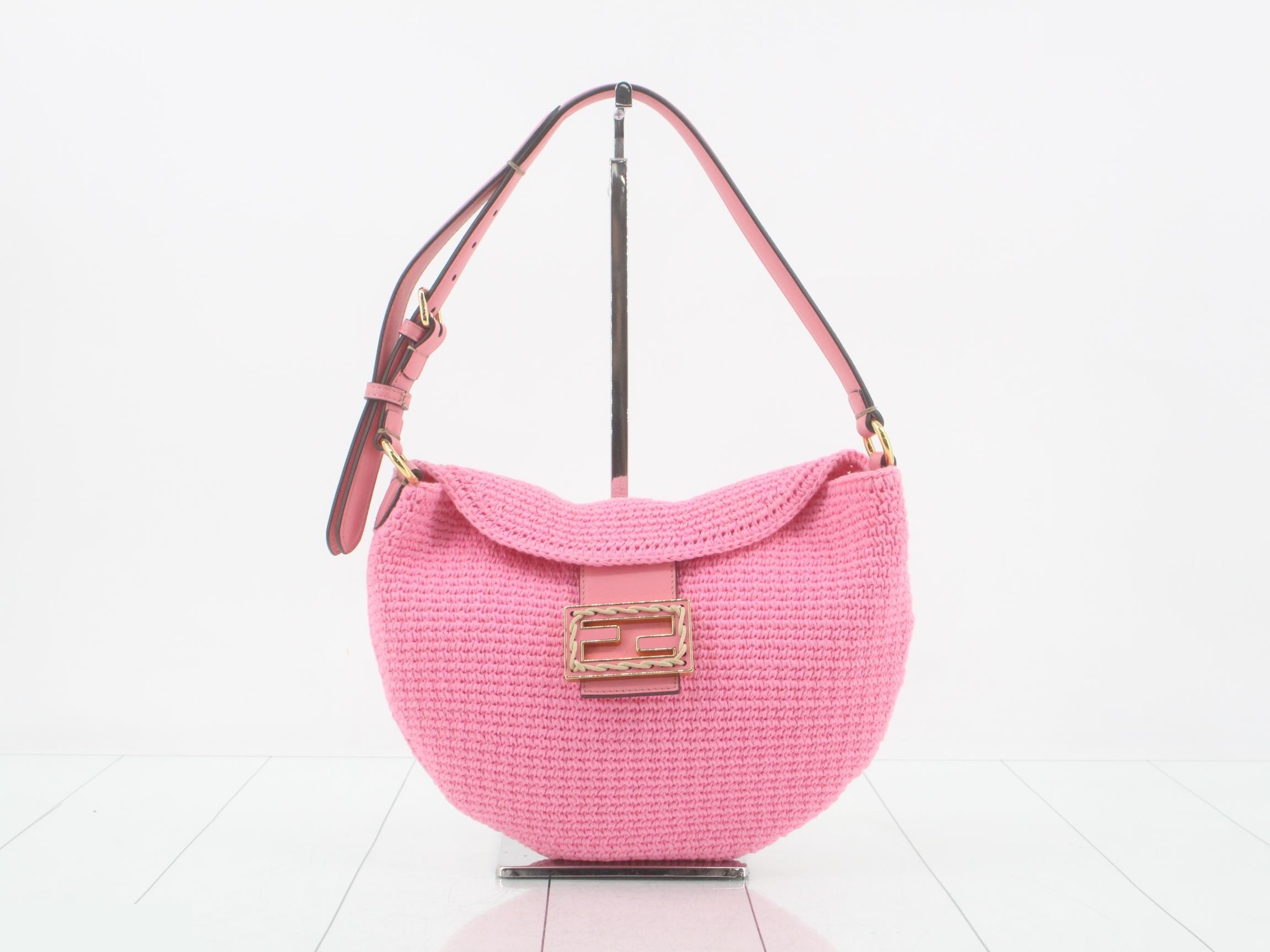 Croissant One-Shoulder Bag, Pink
