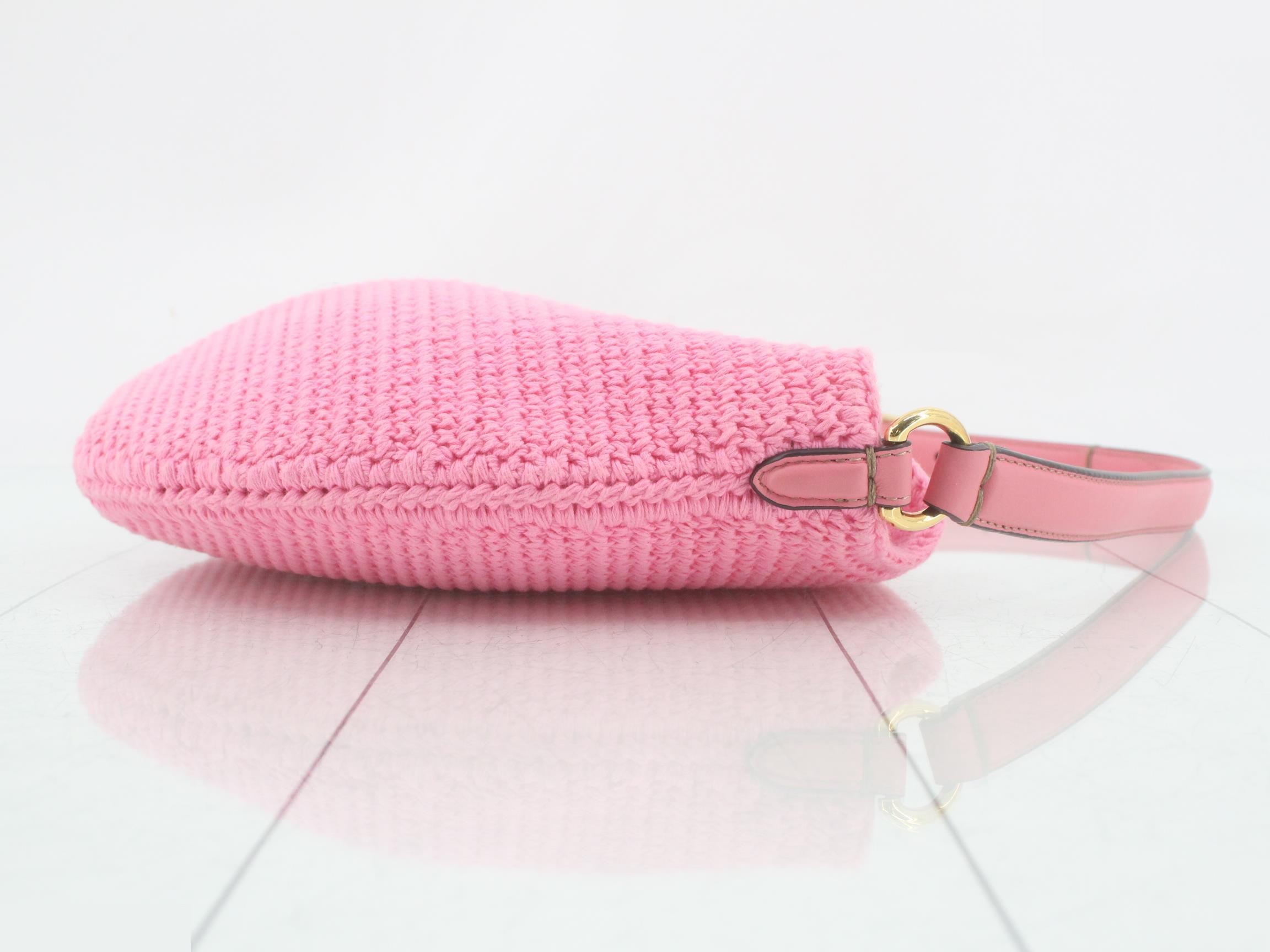Croissant One-Shoulder Bag, Pink — view 3