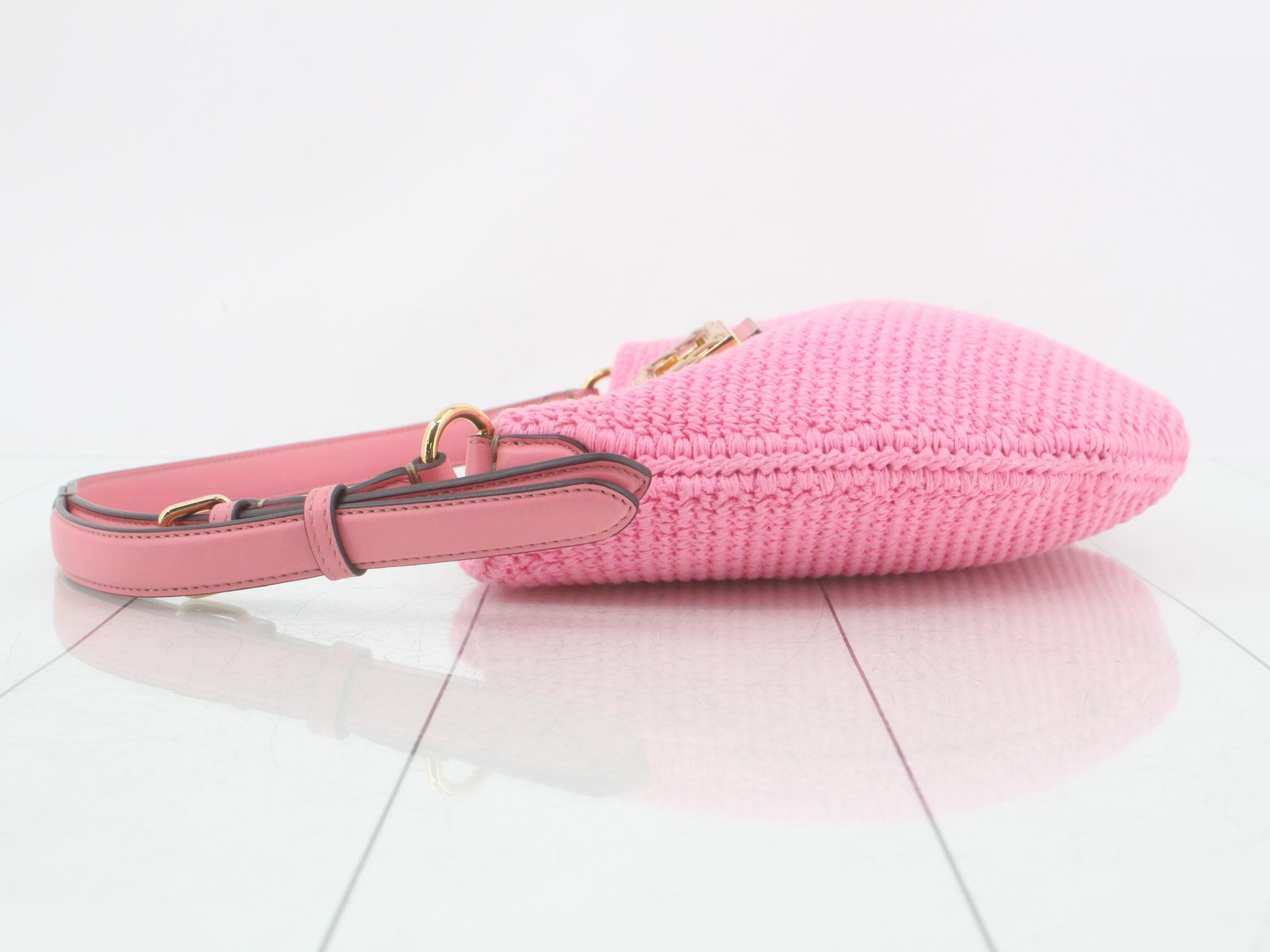 Croissant One-Shoulder Bag, Pink — view 4