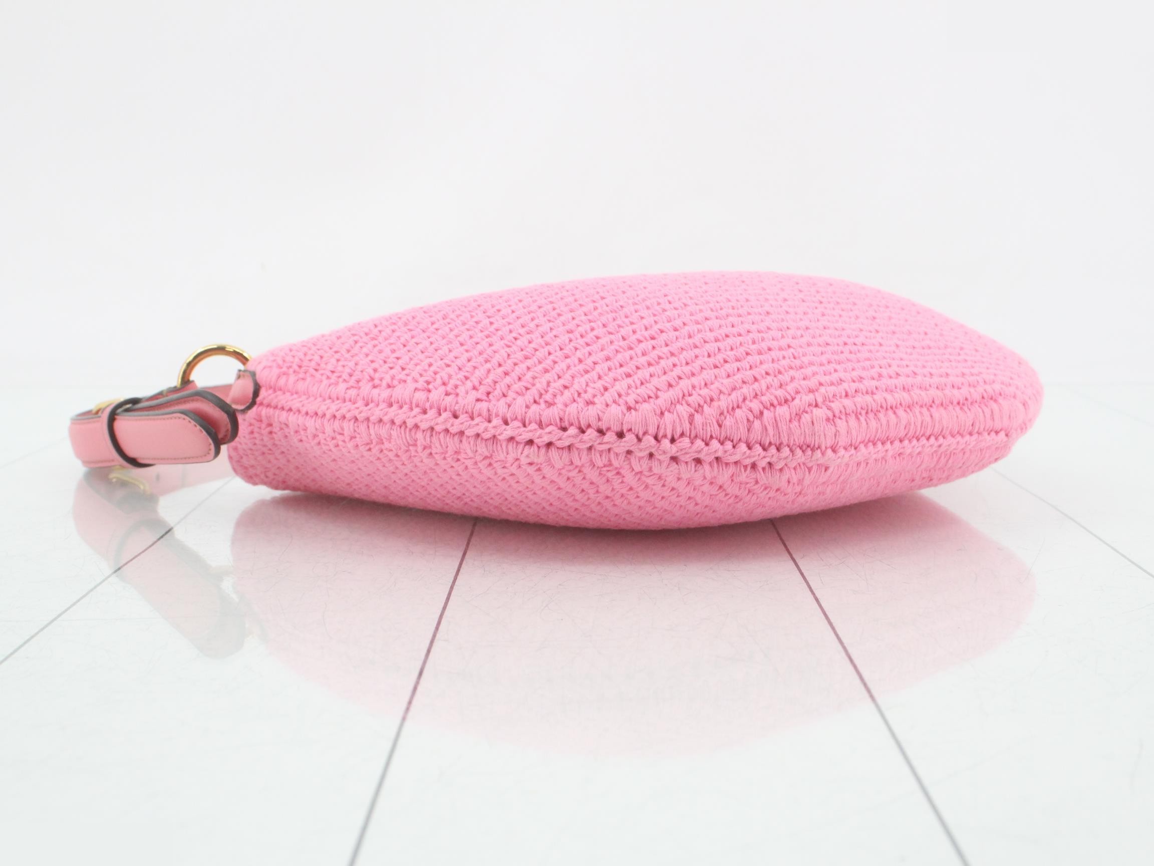 Croissant One-Shoulder Bag, Pink — view 5