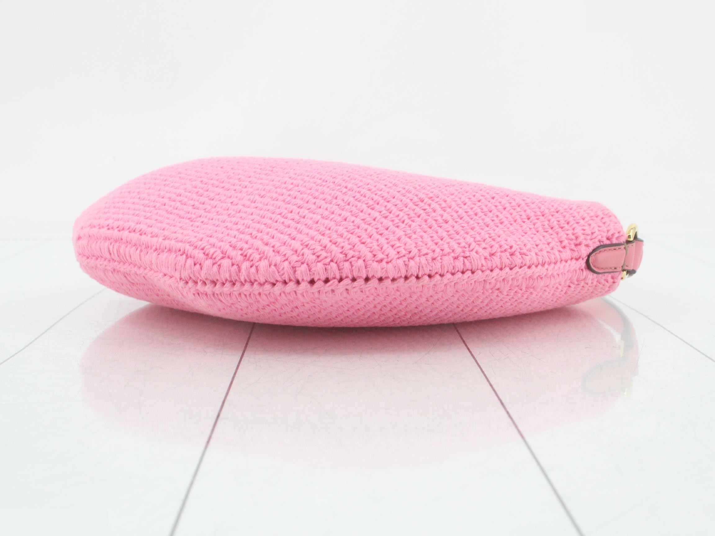 Croissant One-Shoulder Bag, Pink — view 6