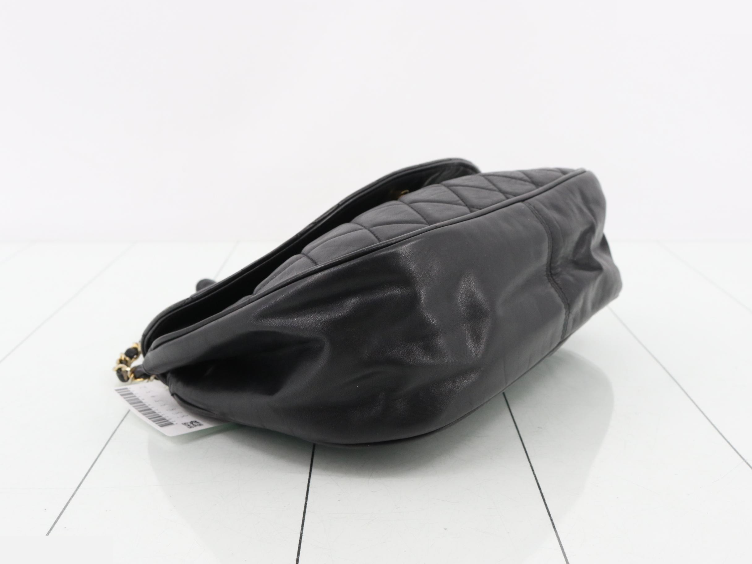 Matelassé Lambskin Half-Moon Chain Shoulder Bag — view 5