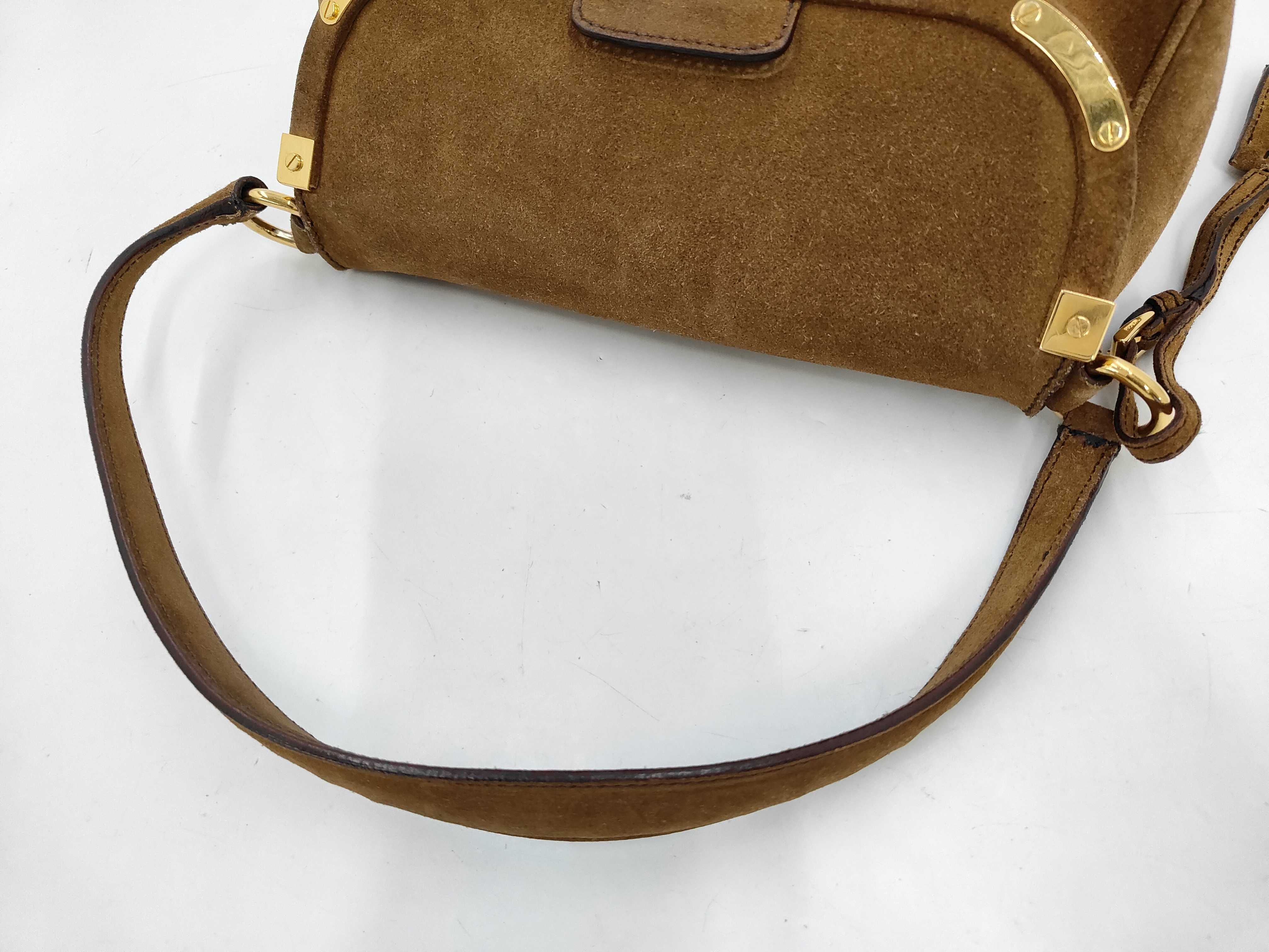 One-Shoulder Suede Brown GP Handbag — view 4