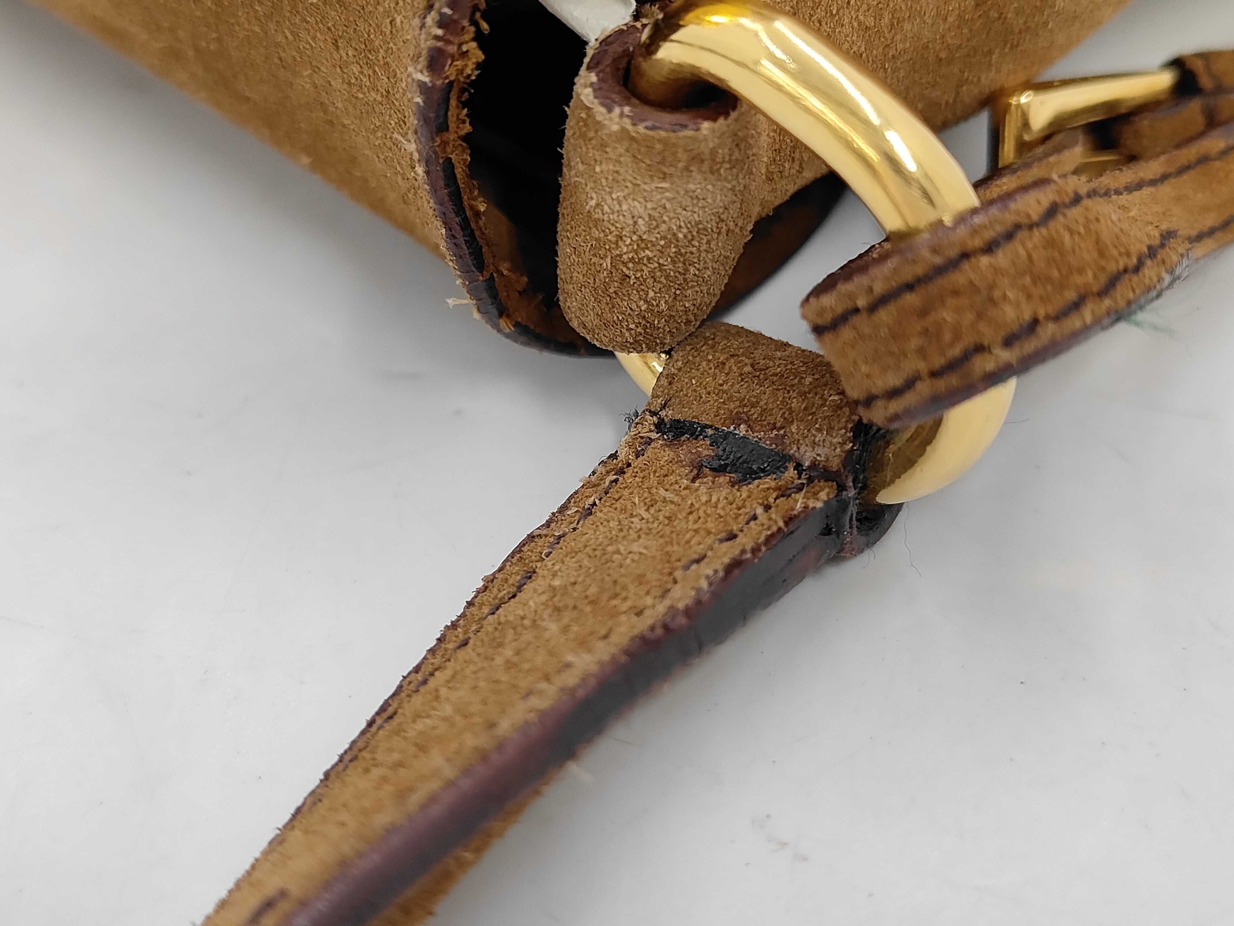 One-Shoulder Suede Brown GP Handbag — view 6