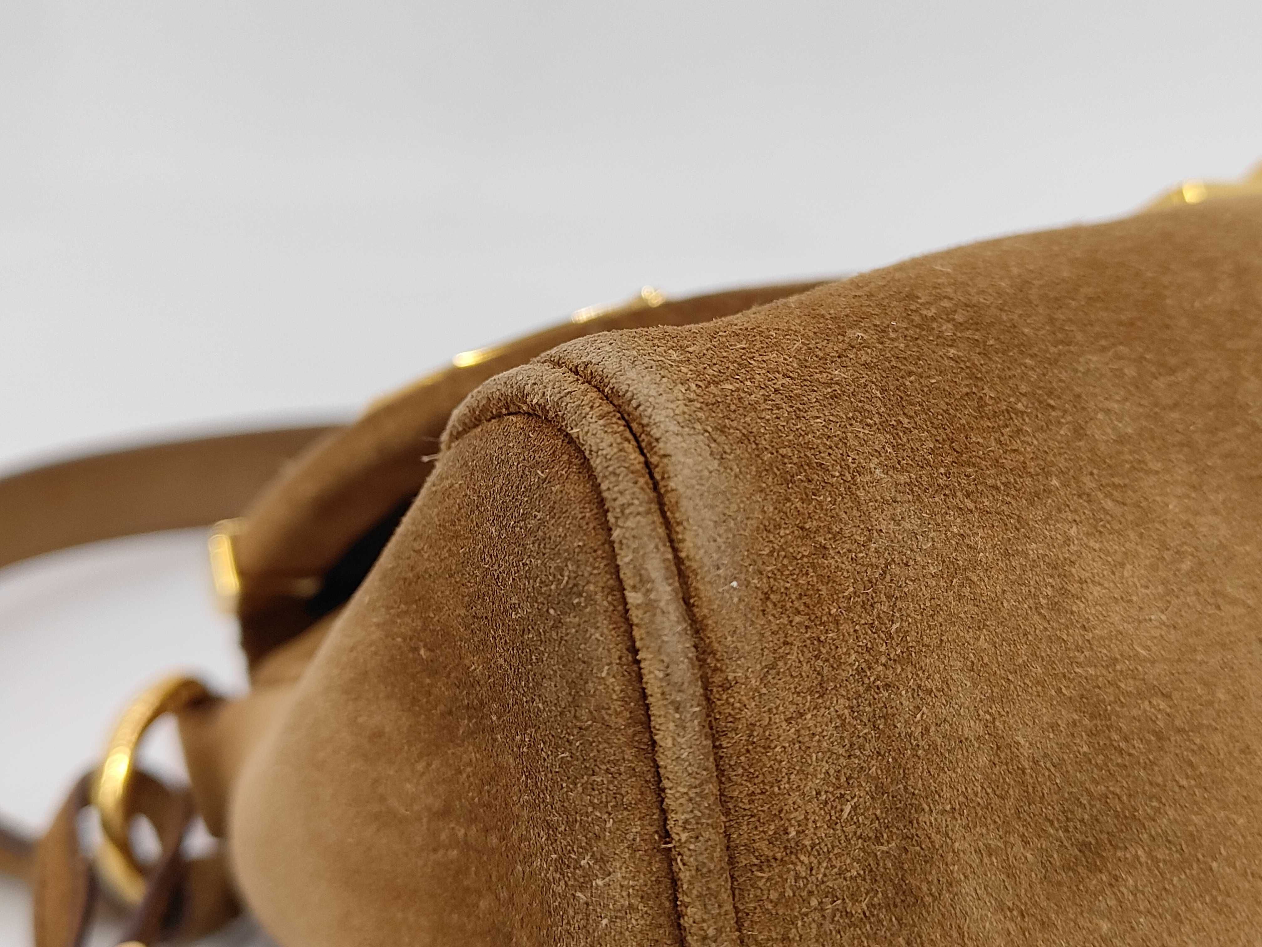 One-Shoulder Suede Brown GP Handbag — view 7