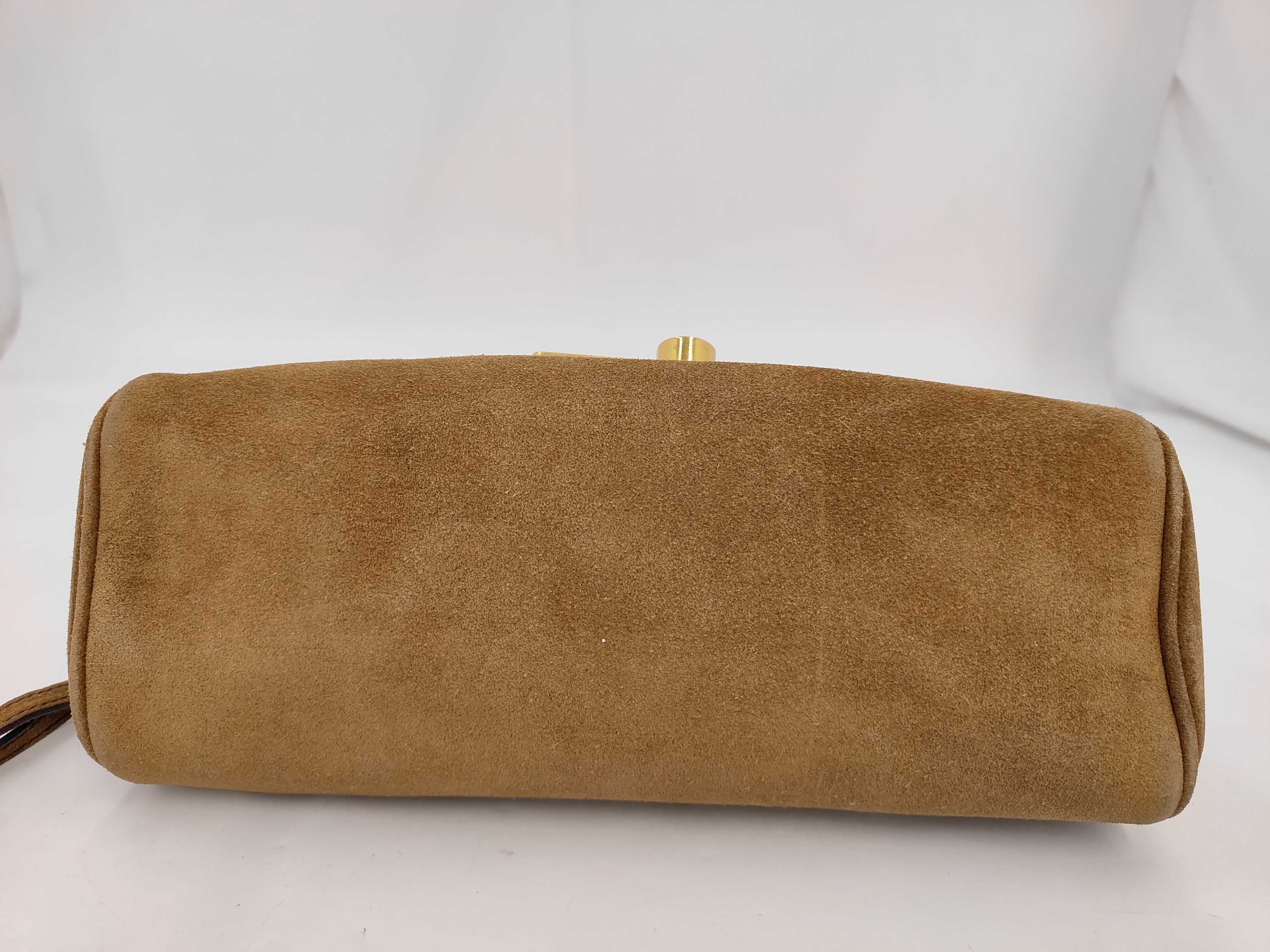 One-Shoulder Suede Brown GP Handbag — view 8