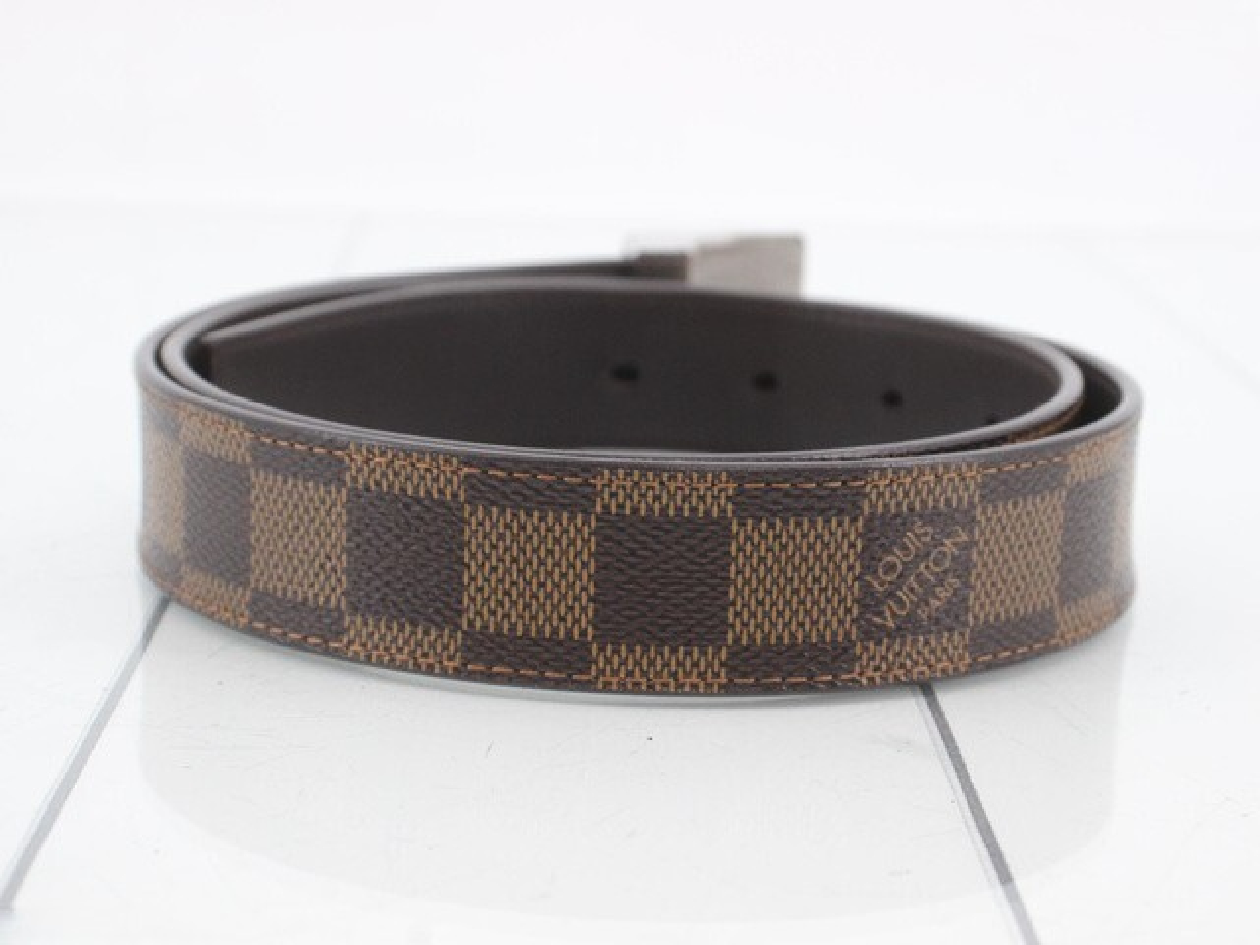 Damier Carrée Silver Belt, Size 85 — view 2