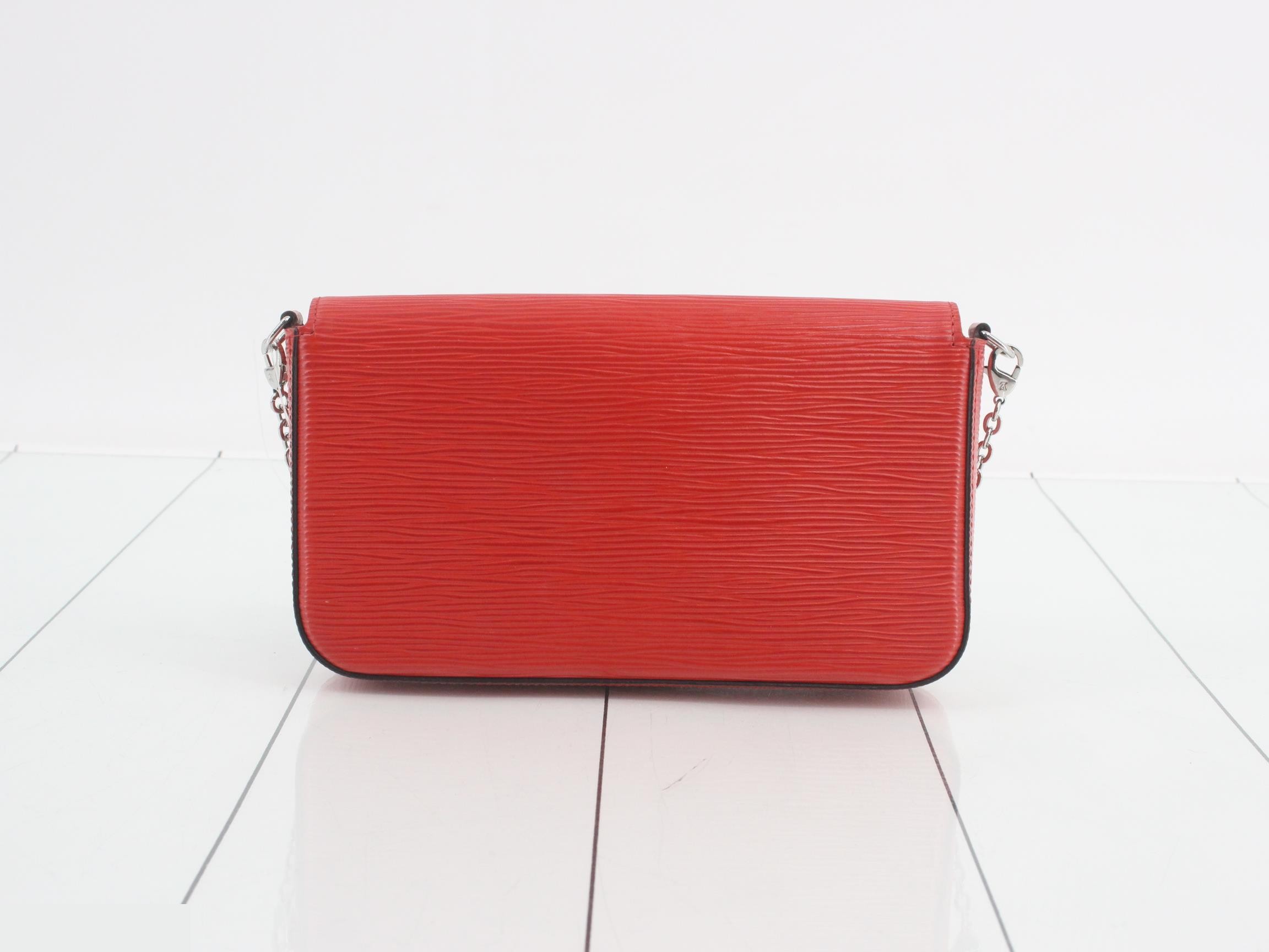 Epi Pochette Felicie Coquelicot Shoulder Bag with Case — view 2