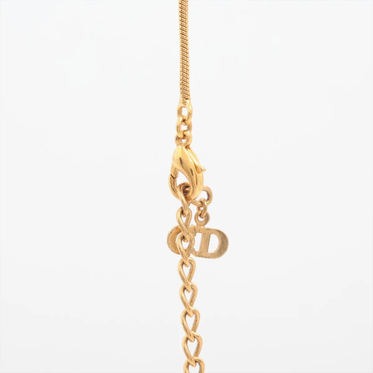 D-logo necklace, GP gold. Shows — view 3