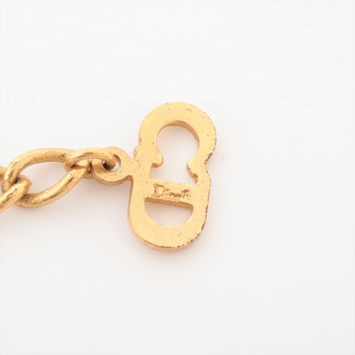 D-logo necklace, GP gold. Shows — view 4
