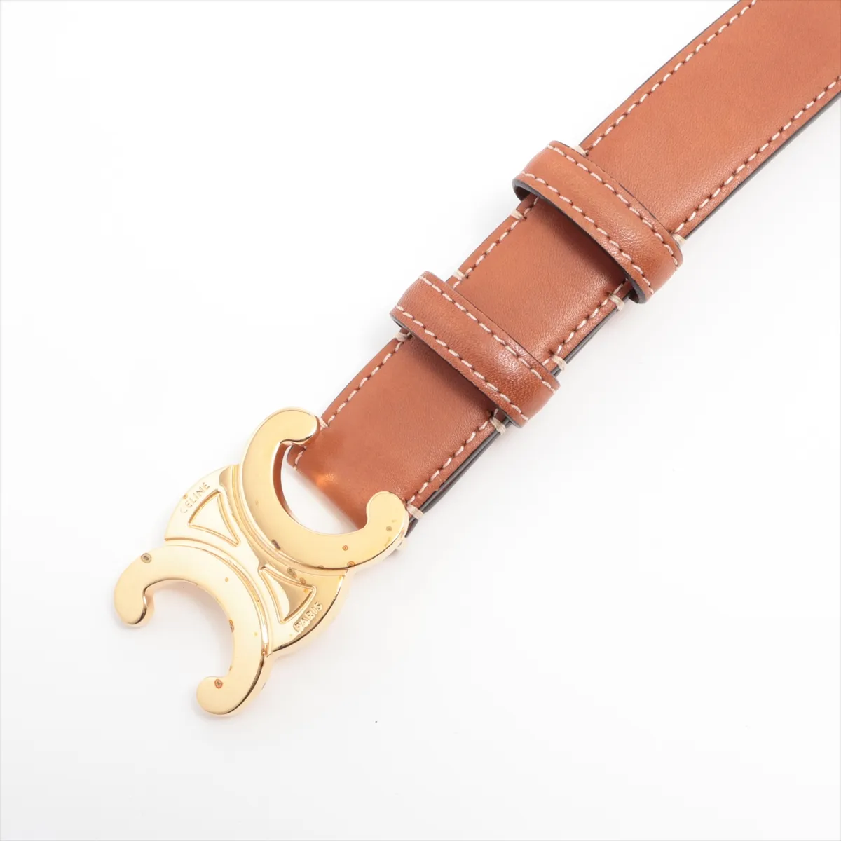 Triomphe Belt 85 Leather Brown — view 2