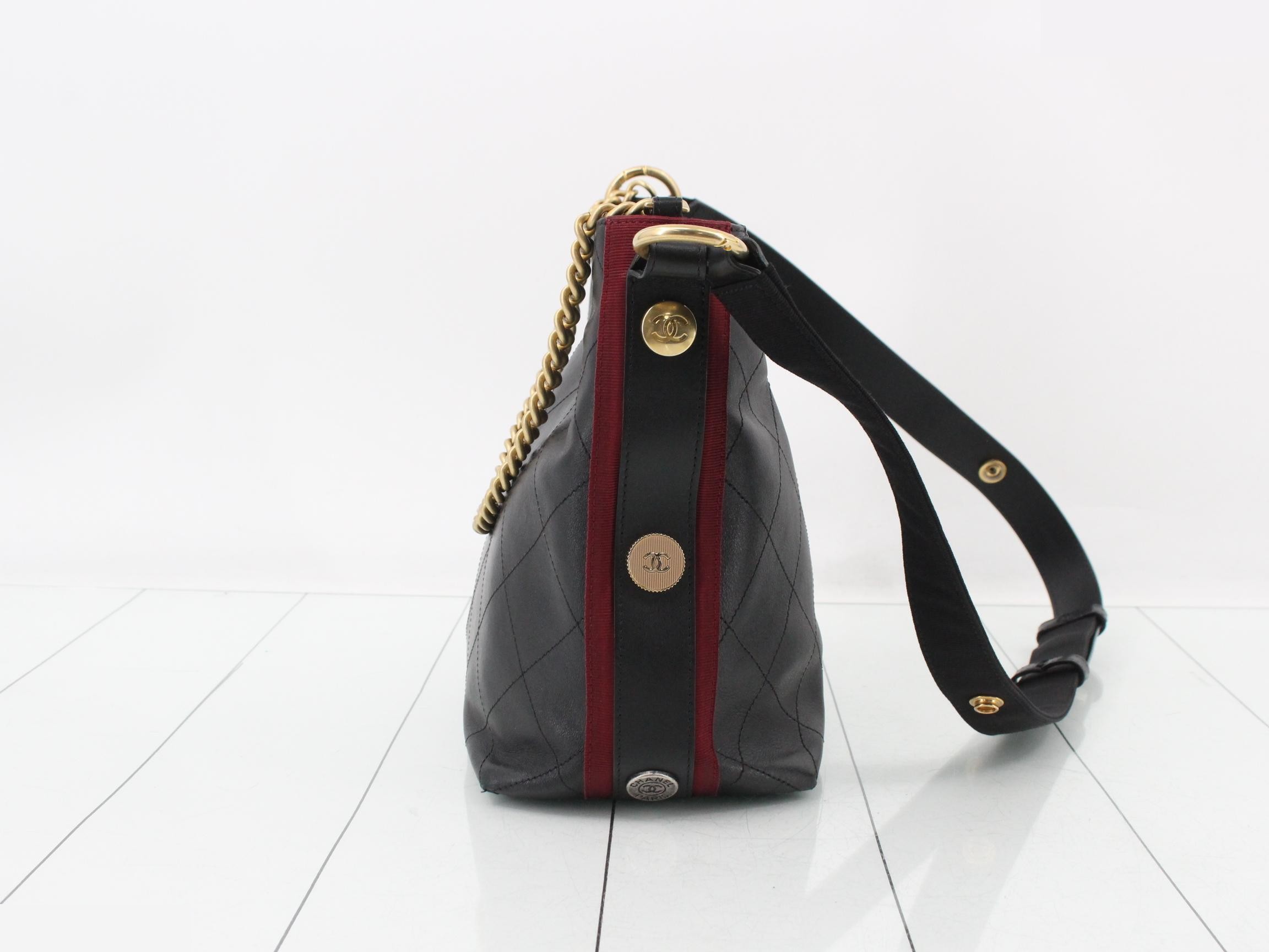 Leather Turnlock 2-Way Handbag — view 4