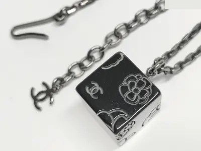 Coco Camellia Cube Silver Necklace, Neck Circumference Approx. 51cm, 02A