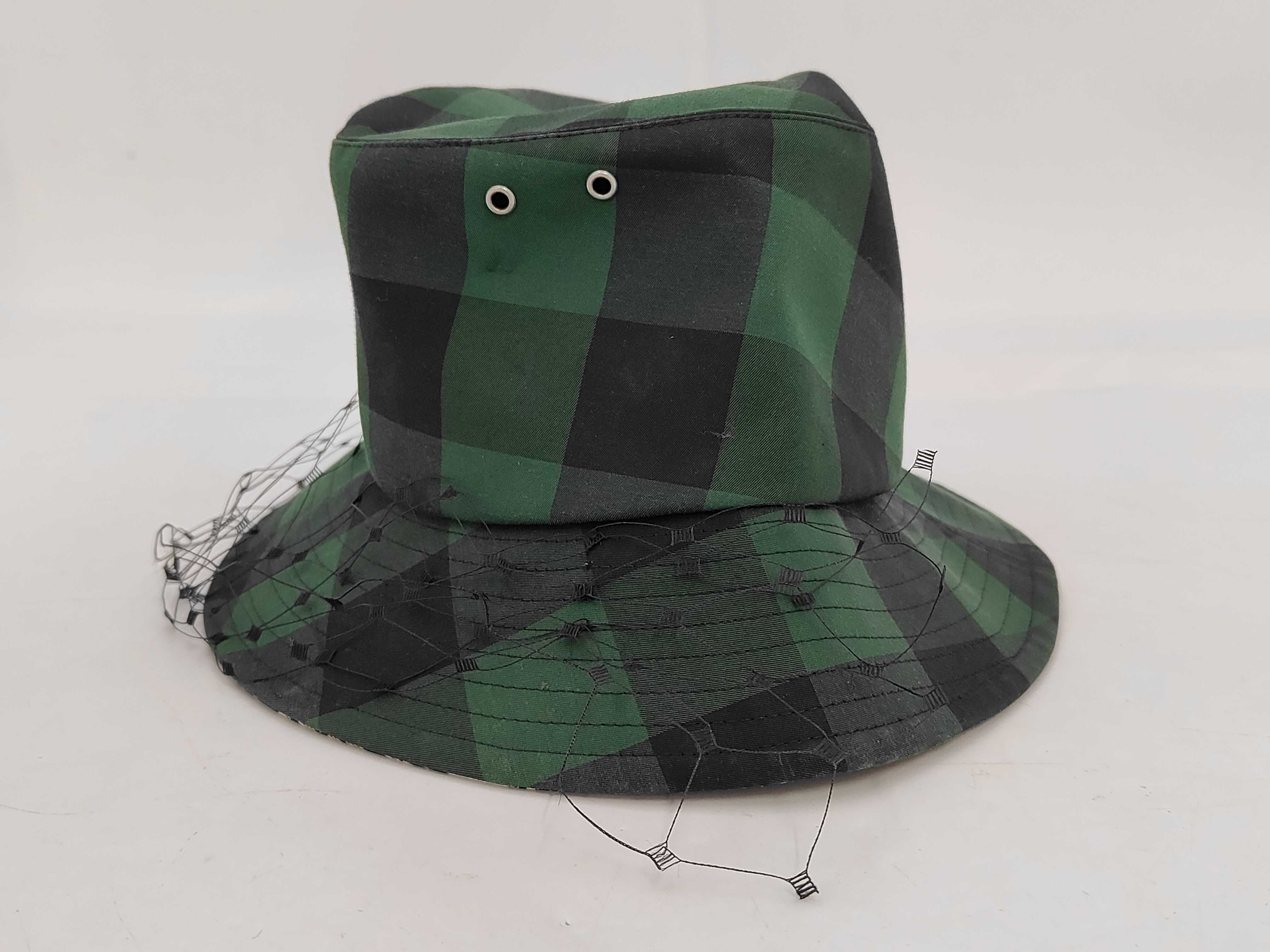 TEDDY-D Bob Hat, Check and Oblique Pattern, Hat with Veil, Green, Other Accessories — view 4