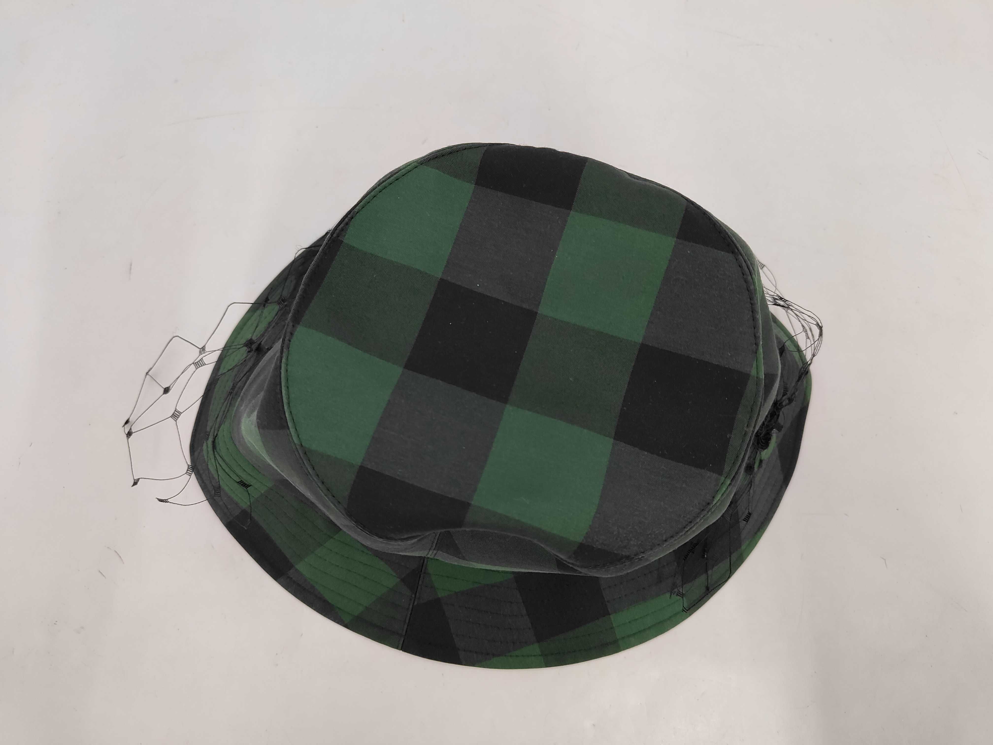 TEDDY-D Bob Hat, Check and Oblique Pattern, Hat with Veil, Green, Other Accessories — view 6