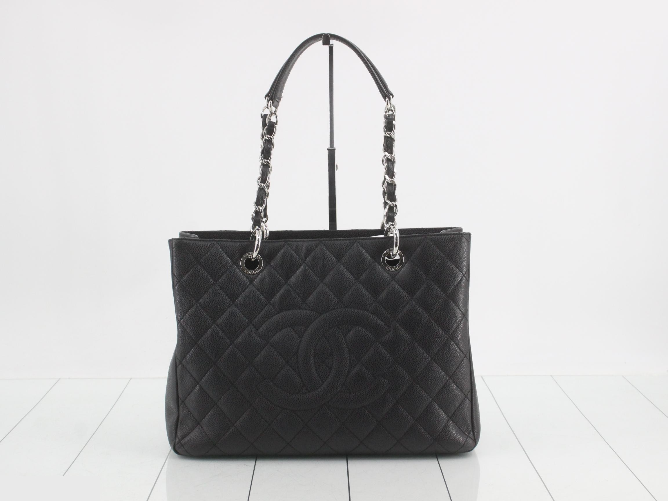 Matelassé GST Tote, Caviar Leather, Black, Silver Hardware, Serial Number 16, W33cm