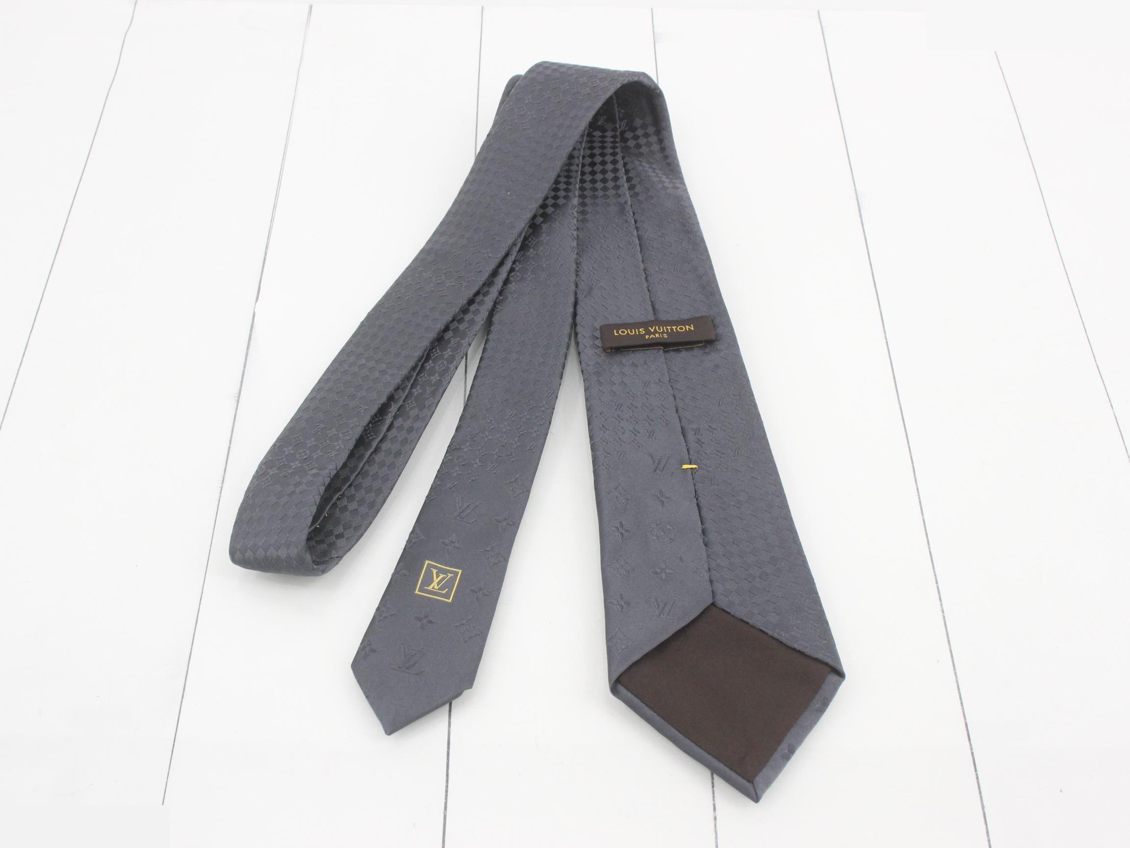 Monogram tie, gray — view 2