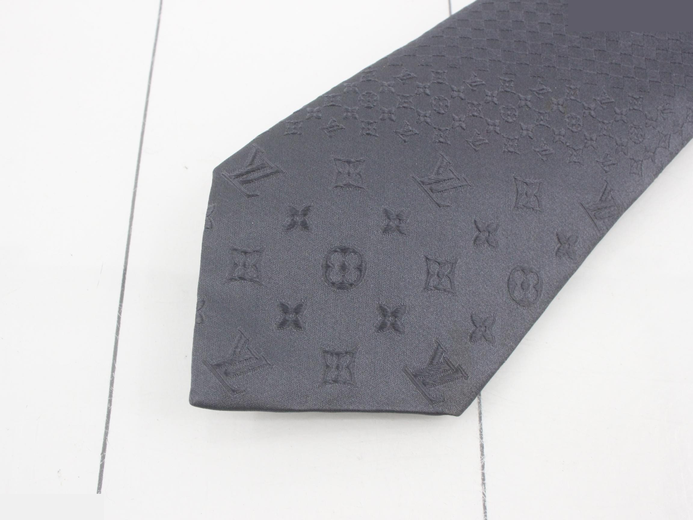 Monogram tie, gray — view 3