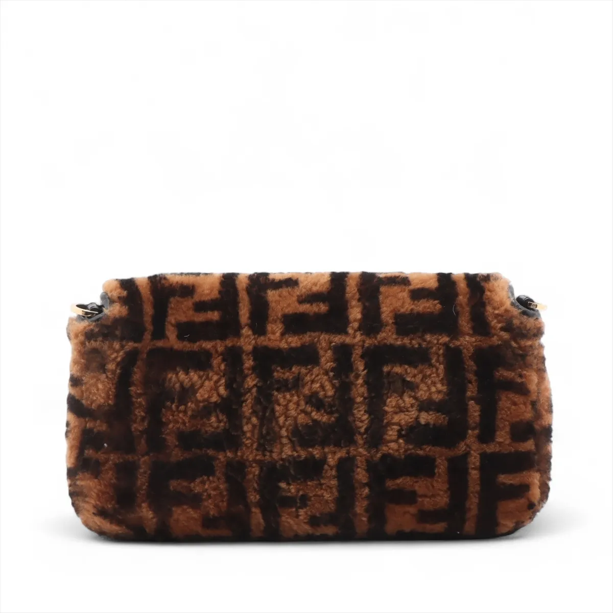 Zucca Mamma Bucket Fur and Leather Shoulder Bag, Brown, 8BR600 (Strap not included) — view 2