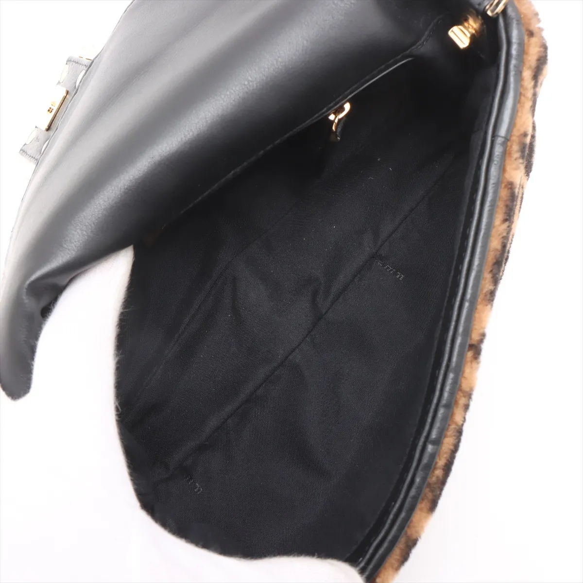 Zucca Mamma Bucket Fur and Leather Shoulder Bag, Brown, 8BR600 (Strap not included) — view 6