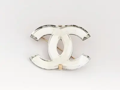 Coco Clear Gold Brooch