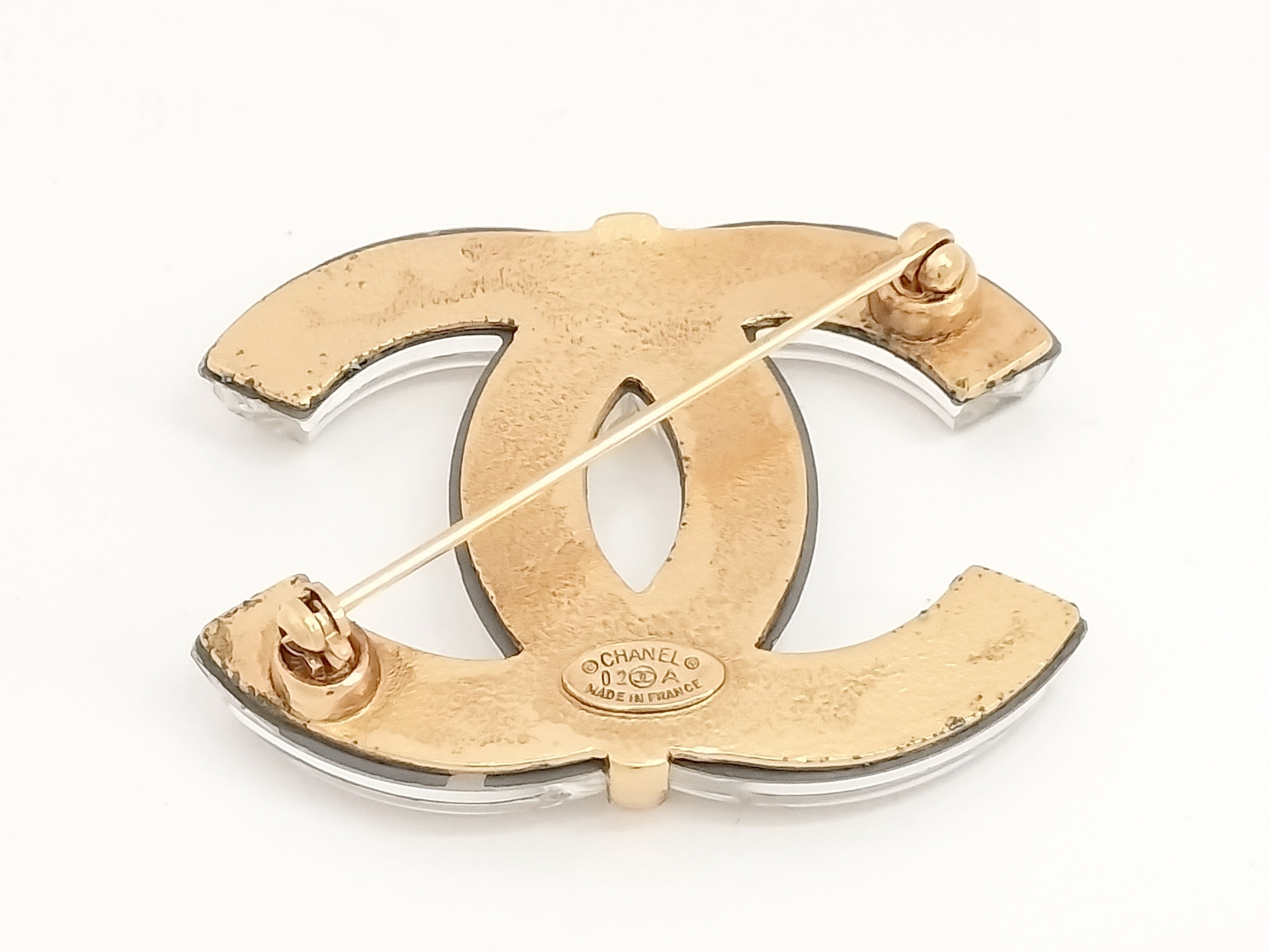 Coco Clear Gold Brooch — view 2