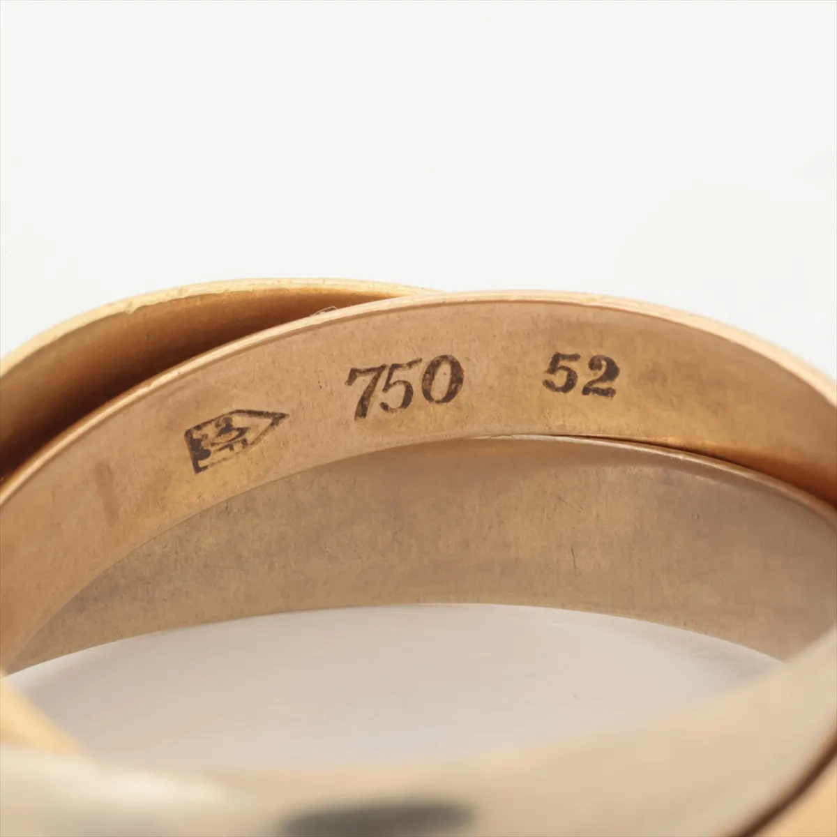 Trinity Ring 750 (Yellow Gold x Pink Gold x White Gold) 7.7g Size 52 — view 3