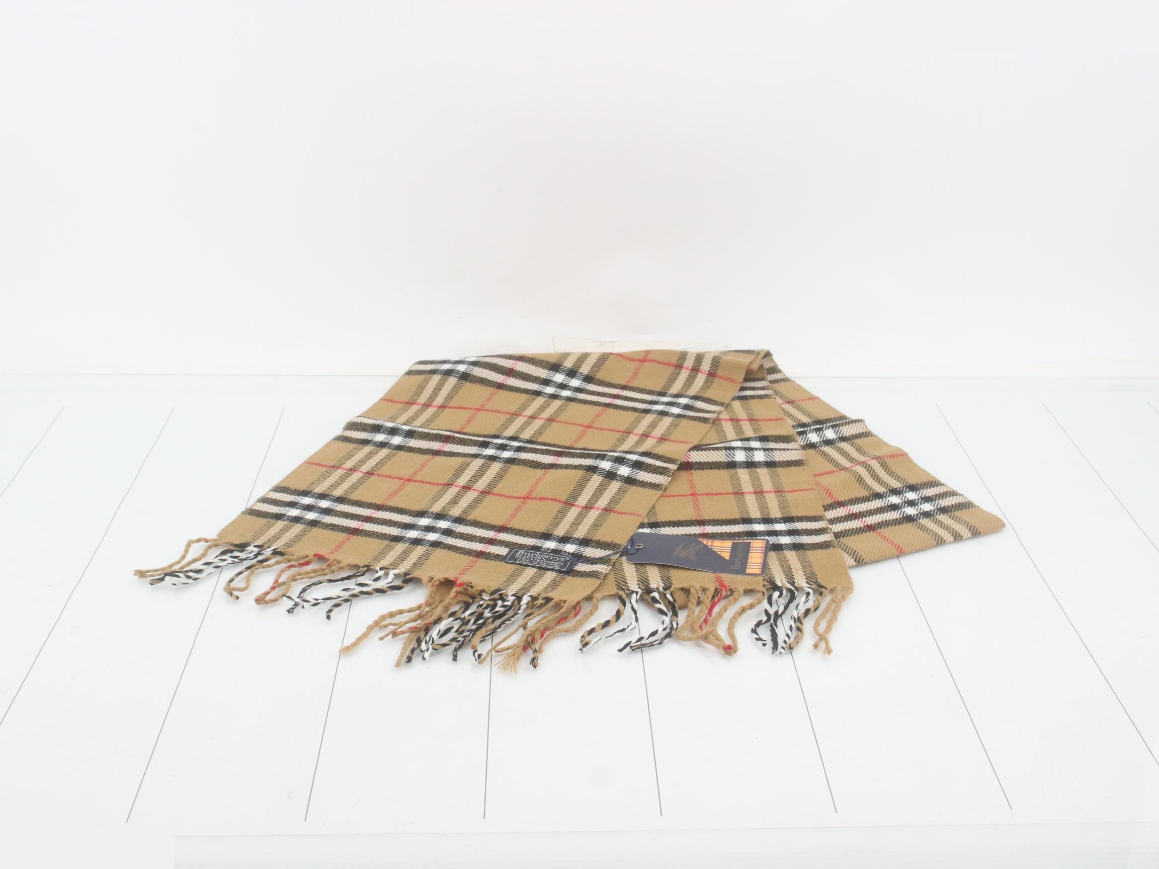New with tags, Burberry Nova Check scarf, beige. — view 2