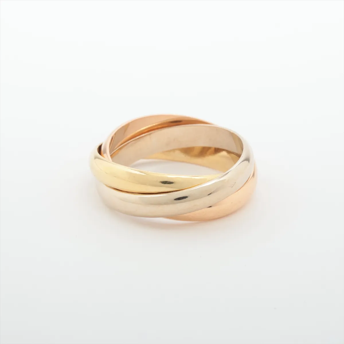 Trinity Ring 750 (Yellow Gold x Pink Gold x White Gold) 9.3g Size 57 O3517N Hallmark fading — view 2