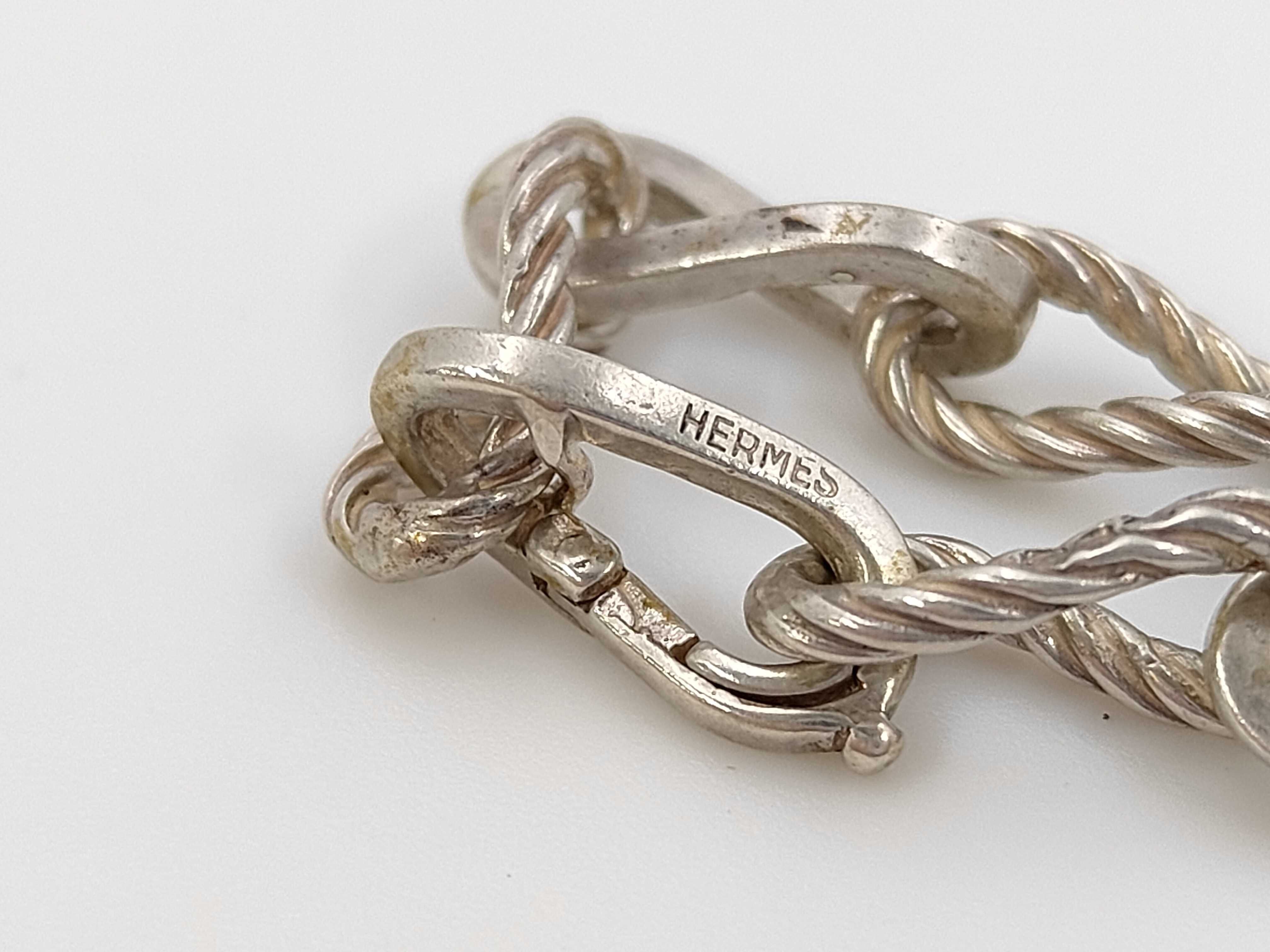 Chambord Chain Necklace or Bracelet, 800 Sterling Silver, 1960s Necklace — view 5