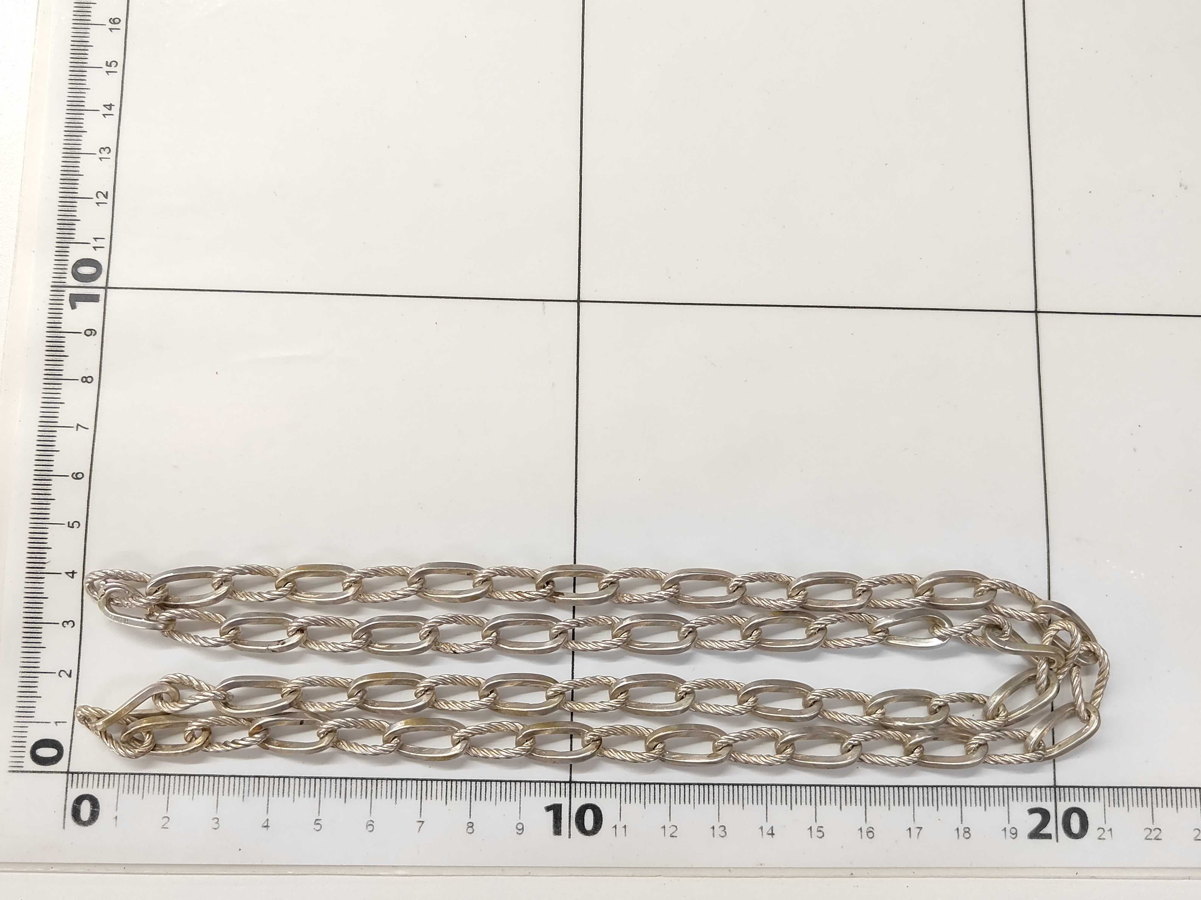 Chambord Chain Necklace or Bracelet, 800 Sterling Silver, 1960s Necklace — view 6