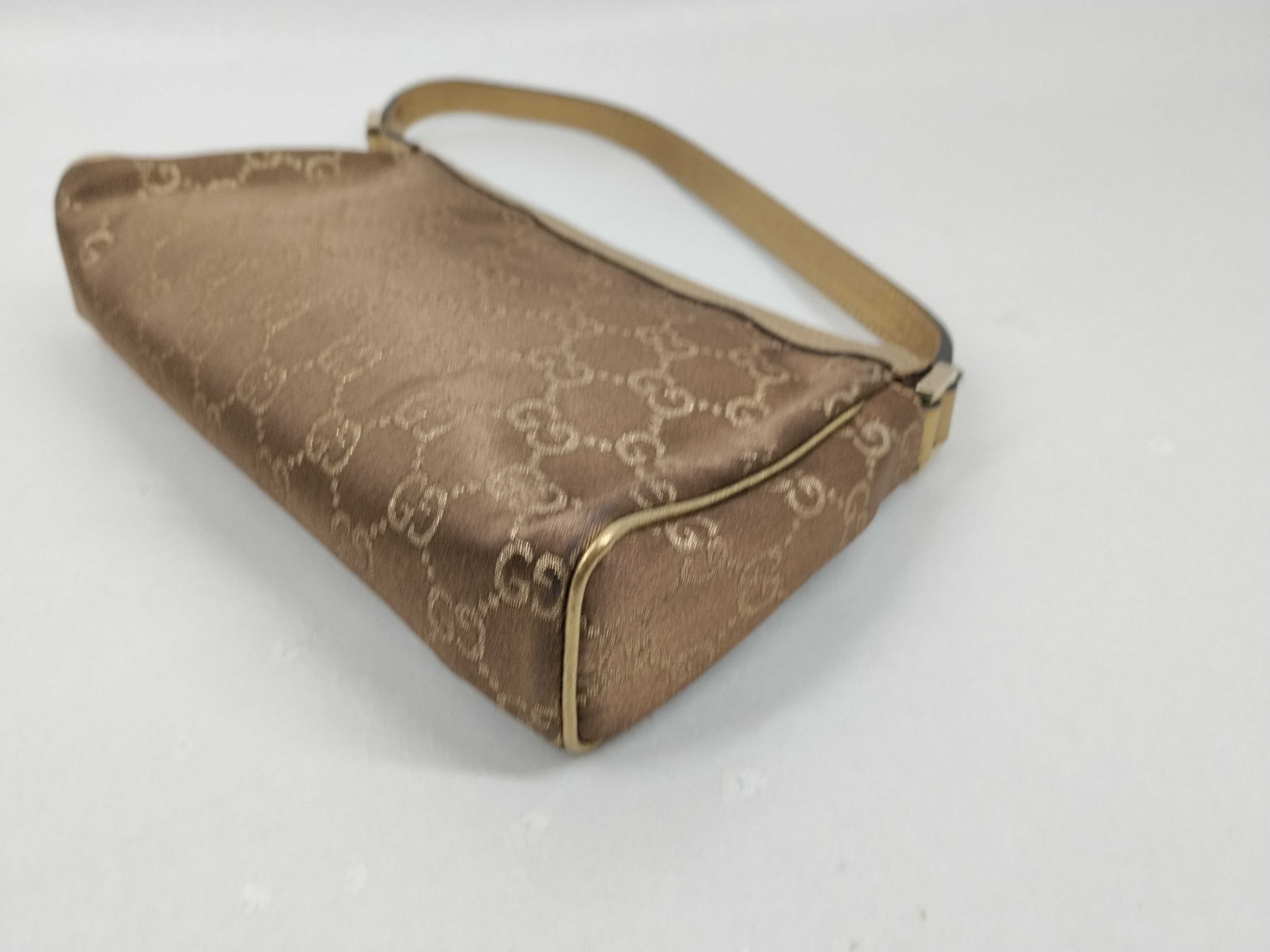 GG Abbey Handbag Accessory Pouch Brown Gold GG Pattern Pouch — view 8